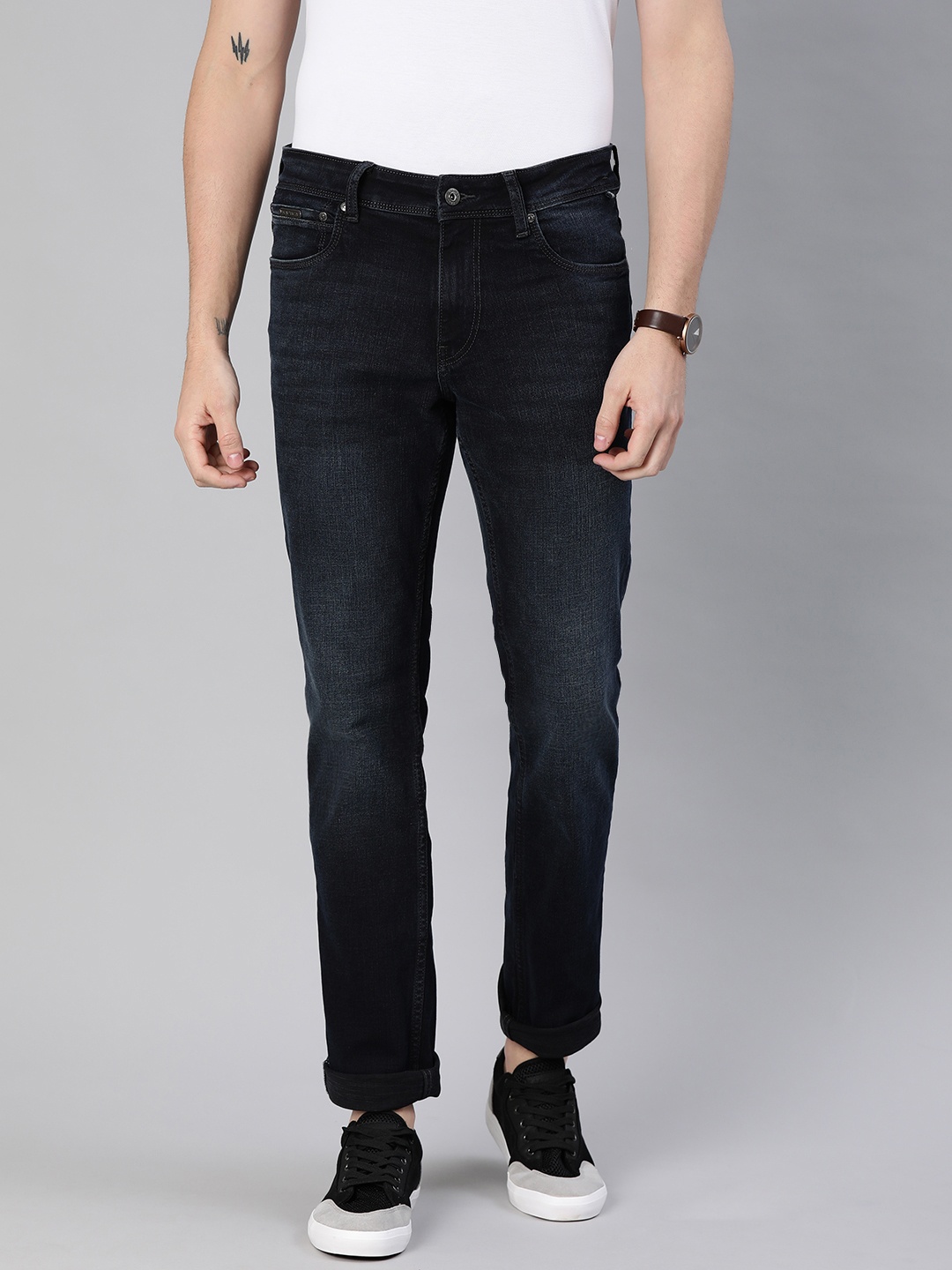 

Nautica Men Blue Regular Fit Mid-Rise Clean Look Stretchable Jeans