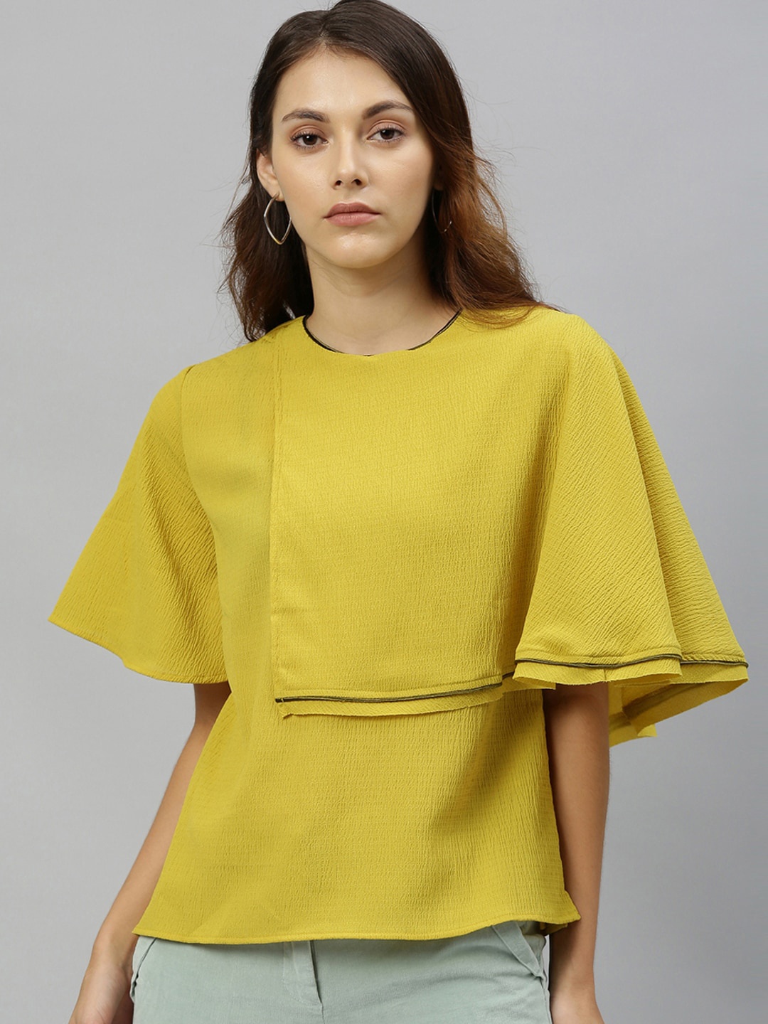 

RAREISM Women Lime Green Solid Top