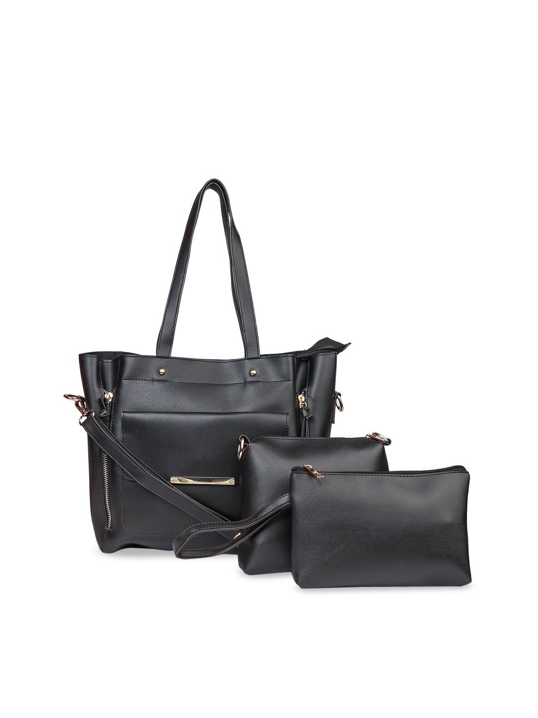 

LEGAL BRIBE Black Set of 3 Solid Shoulder Bag