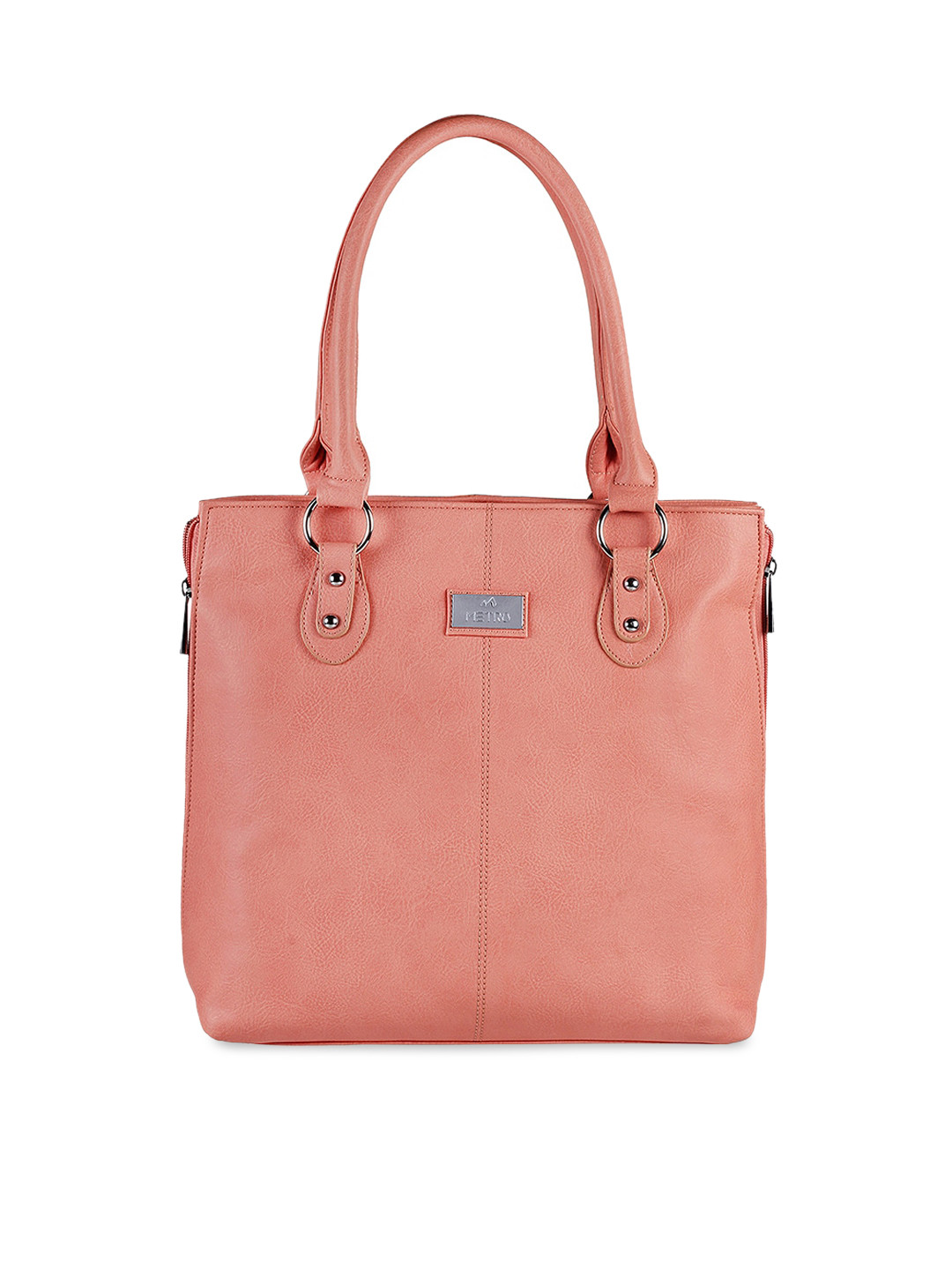 

Metro Peach-Coloured Solid Handheld Bag