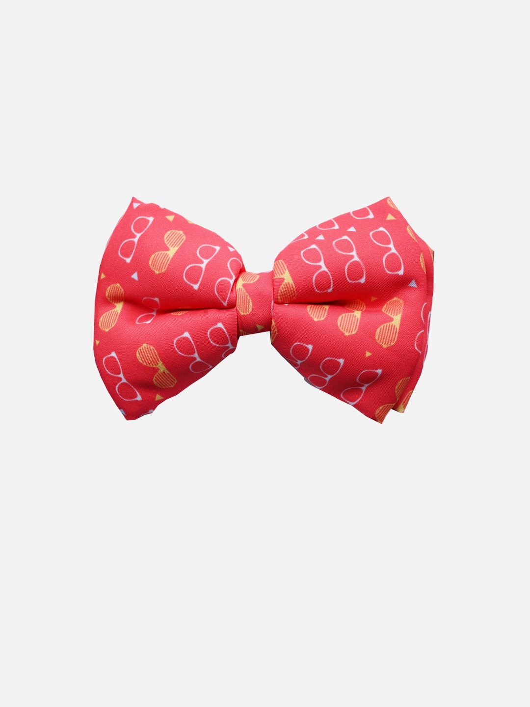 

LANA PAWS Orange & Pink Funky Frames Printed Dog BowTie