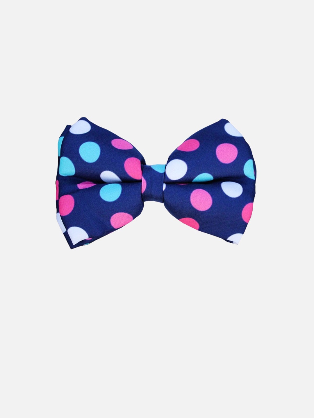 

LANA PAWS Navy Blue & Pink Polka Dots Printed Dog Bow Tie