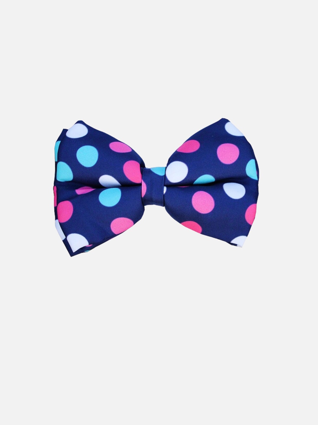 

LANA PAWS Navy Blue & Pink Polka Dots Printed Dog Bow Tie