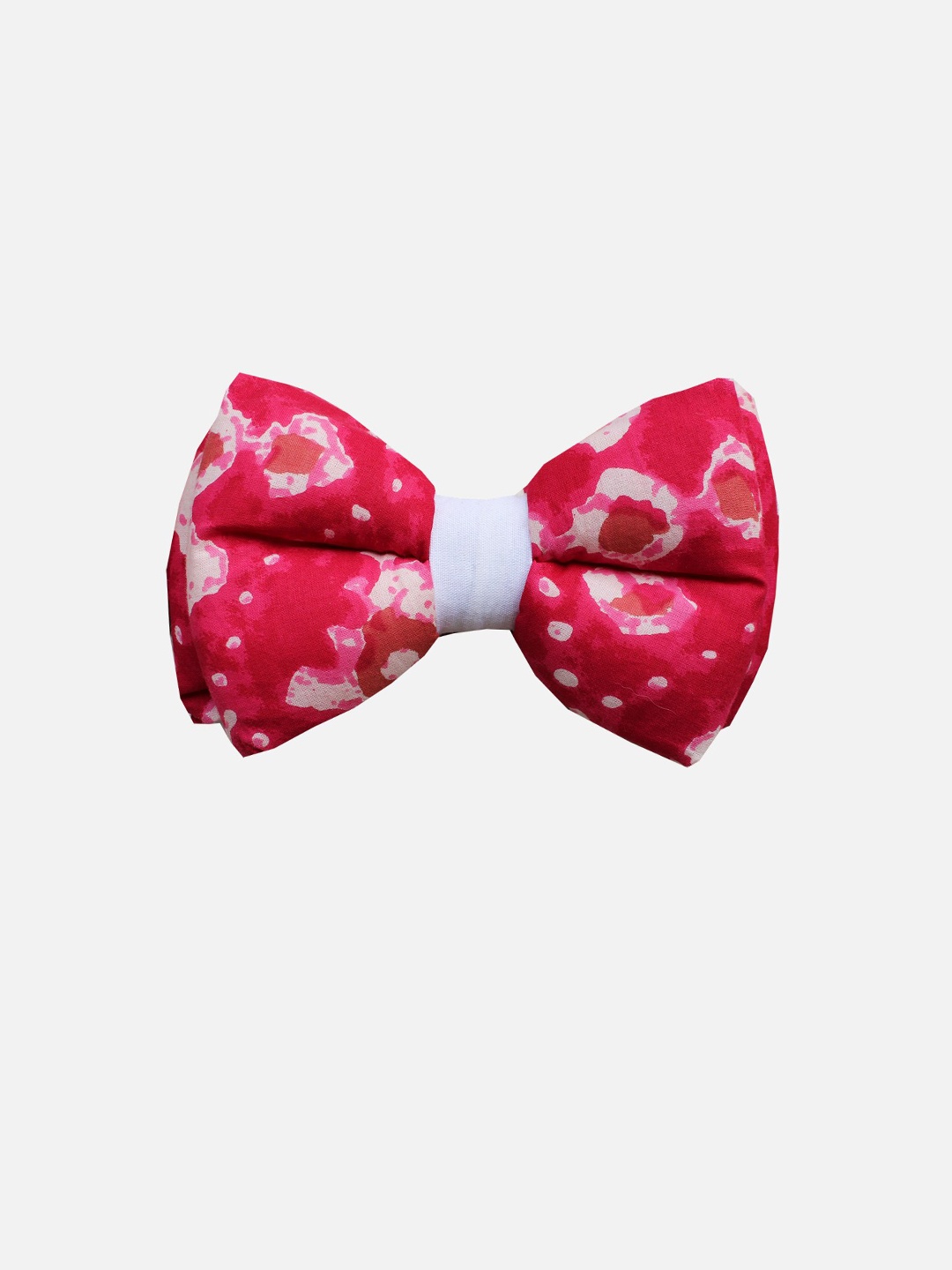 

LANA PAWS Pink Bandhani Printed Dog Bow Tie
