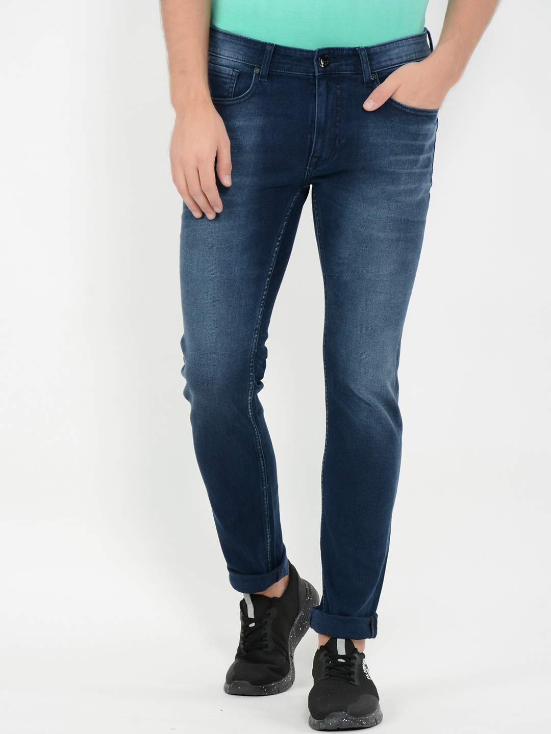 

Pepe Jeans Men Navy Blue Slim Fit Low-Rise Clean Look Jeans