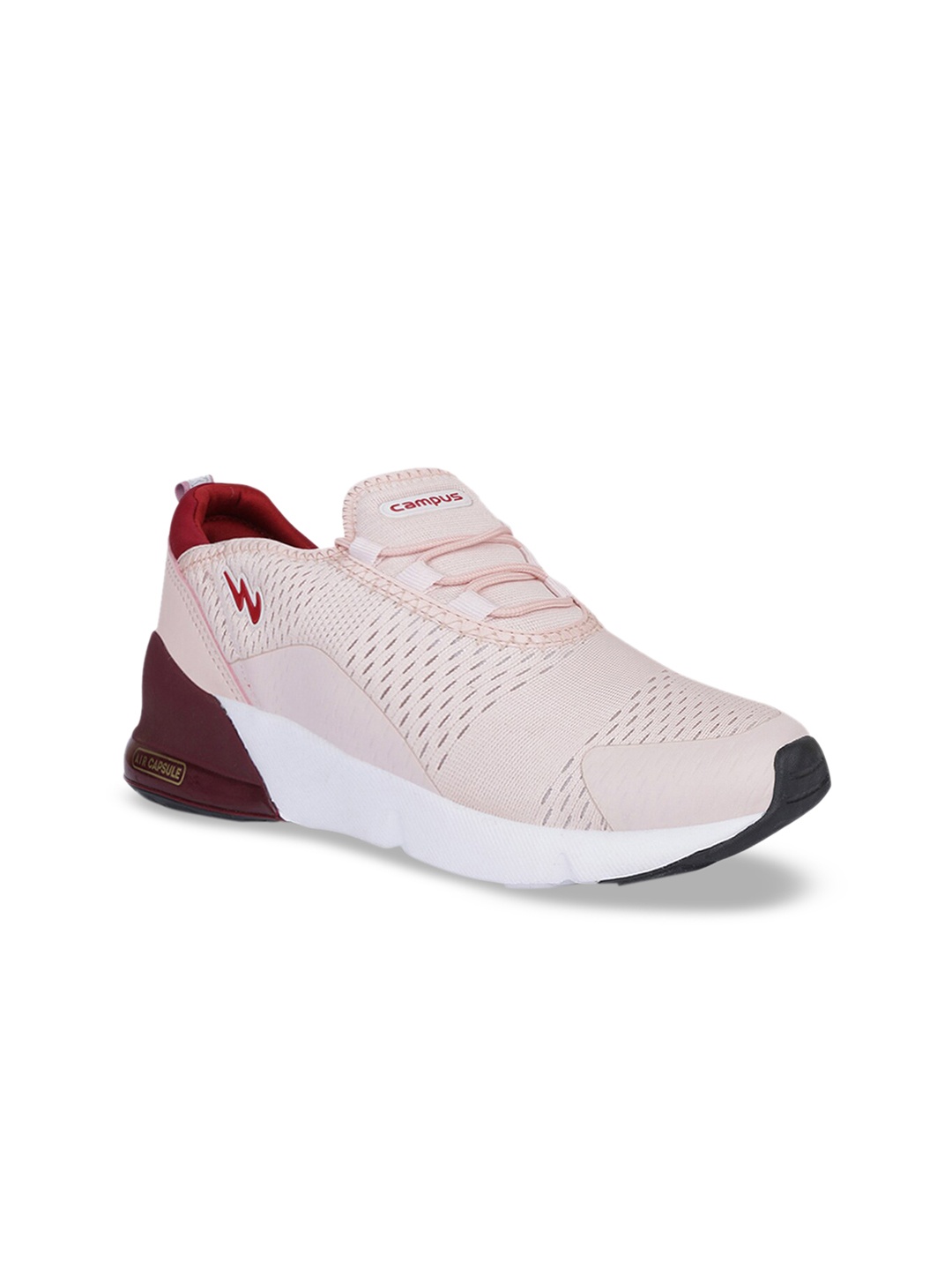 

Campus Women Peach-Coloured Mesh Running Shoes