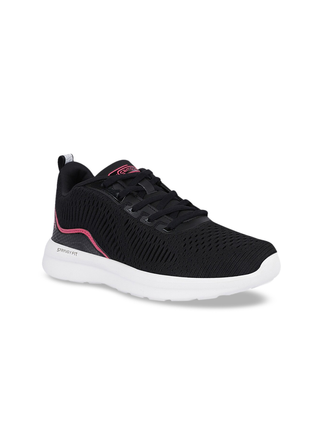 

Campus Women Black Mesh Running Shoes