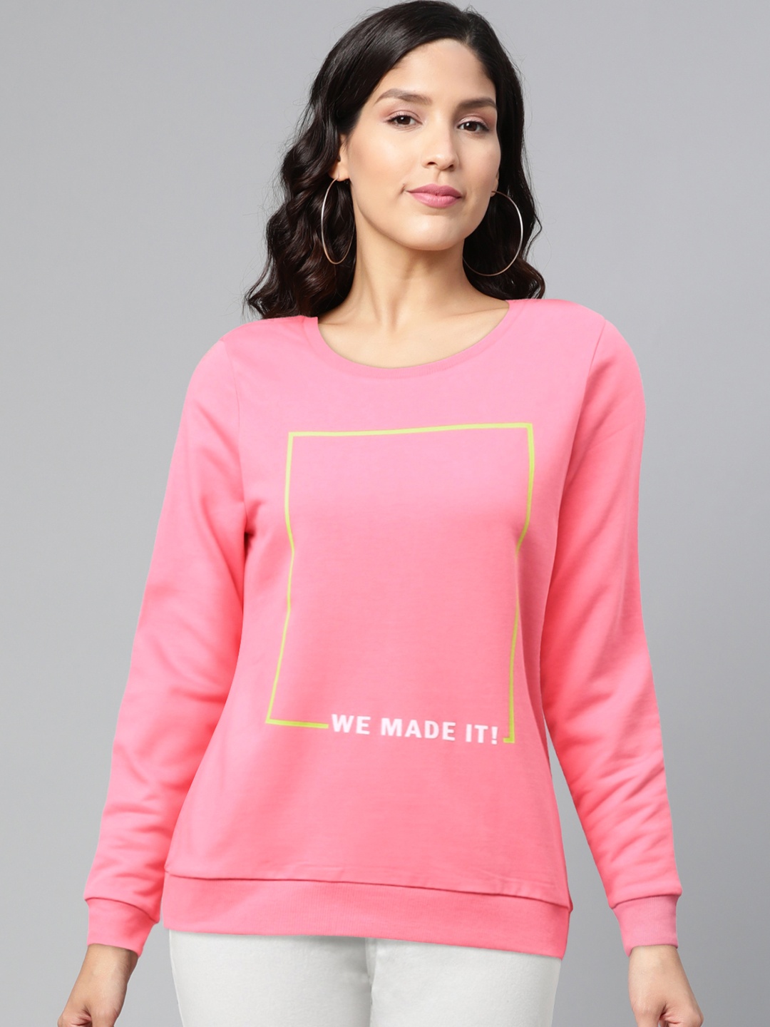 

Vero Moda Women Pink Printed Sweatshirt