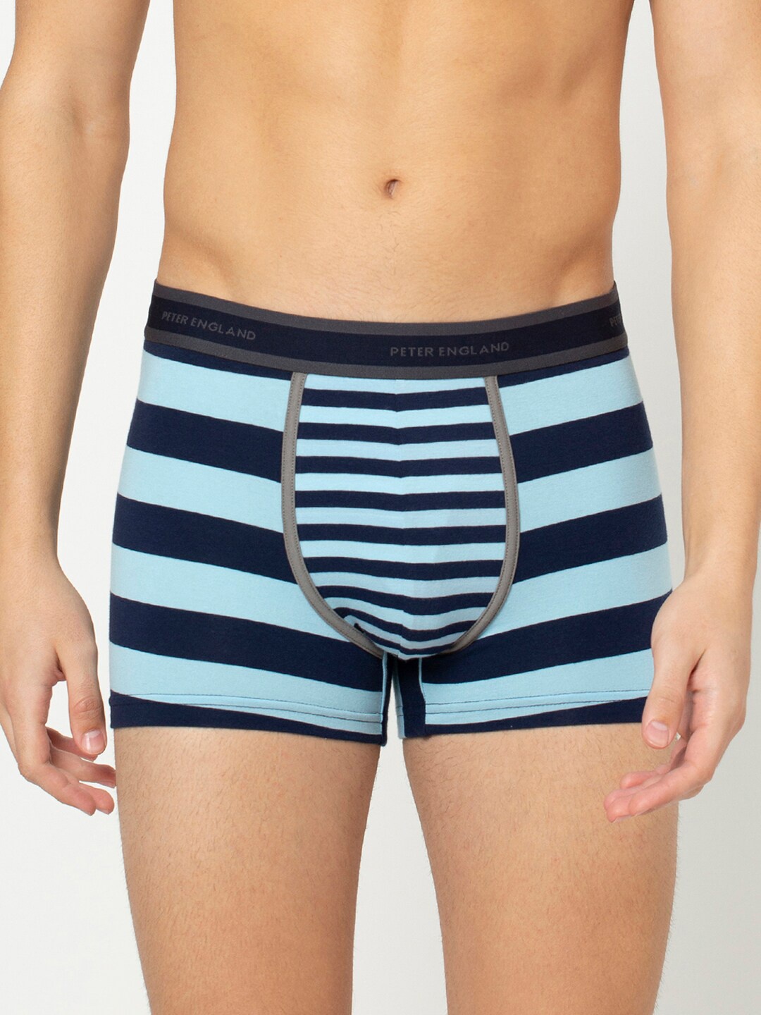 

Peter England Men Blue Striped Trunks PIWTSBU9156021