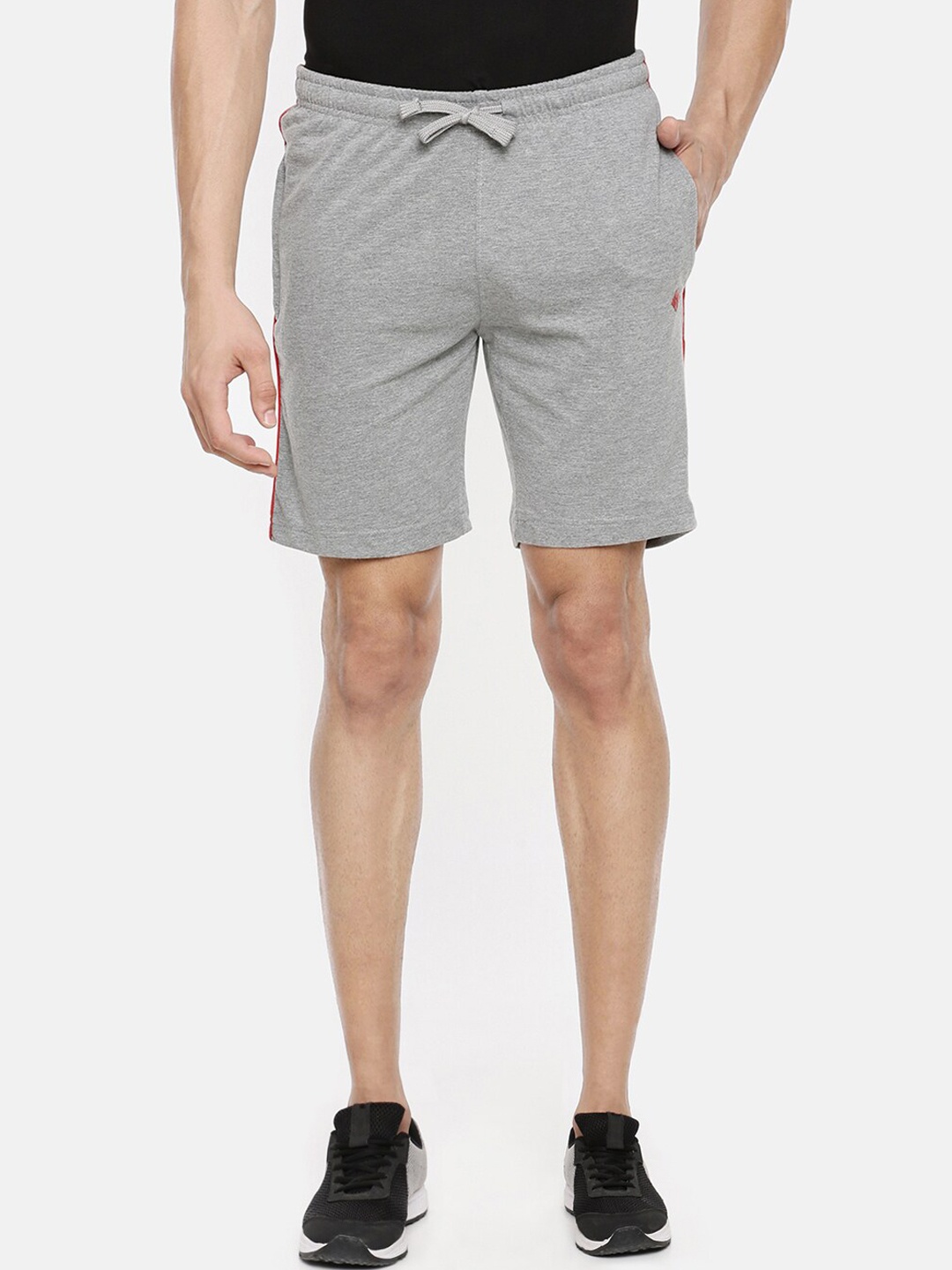 

Dollar Men Grey Melange Solid Lounge Shorts