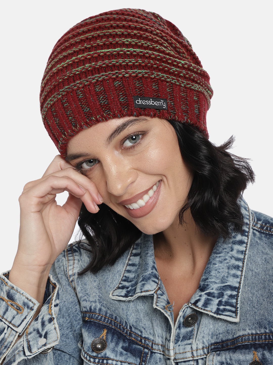 

DressBerry Women Multicoloured Self Design Beanie, Multi