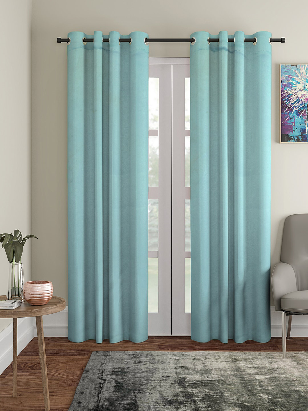 

Cortina Blue 2 Pcs Black-Out Long Door Curtains