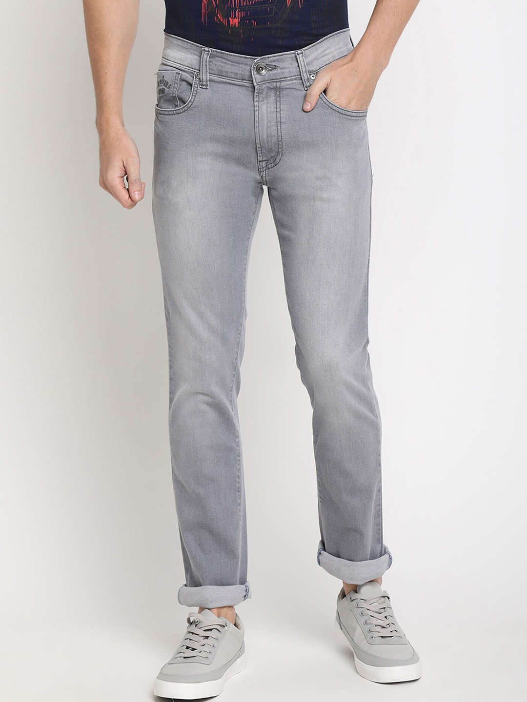 

Pepe Jeans Men Grey Slim Fit Mid-Rise Clean Look Jeans