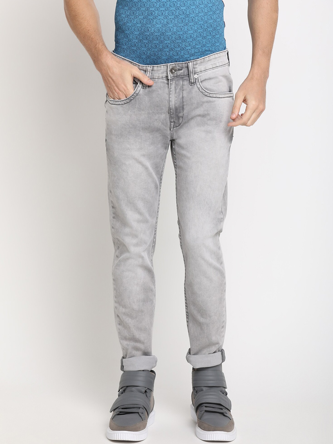 

Pepe Jeans Men Grey Regular Fit Mid-Rise Clean Look Jeans