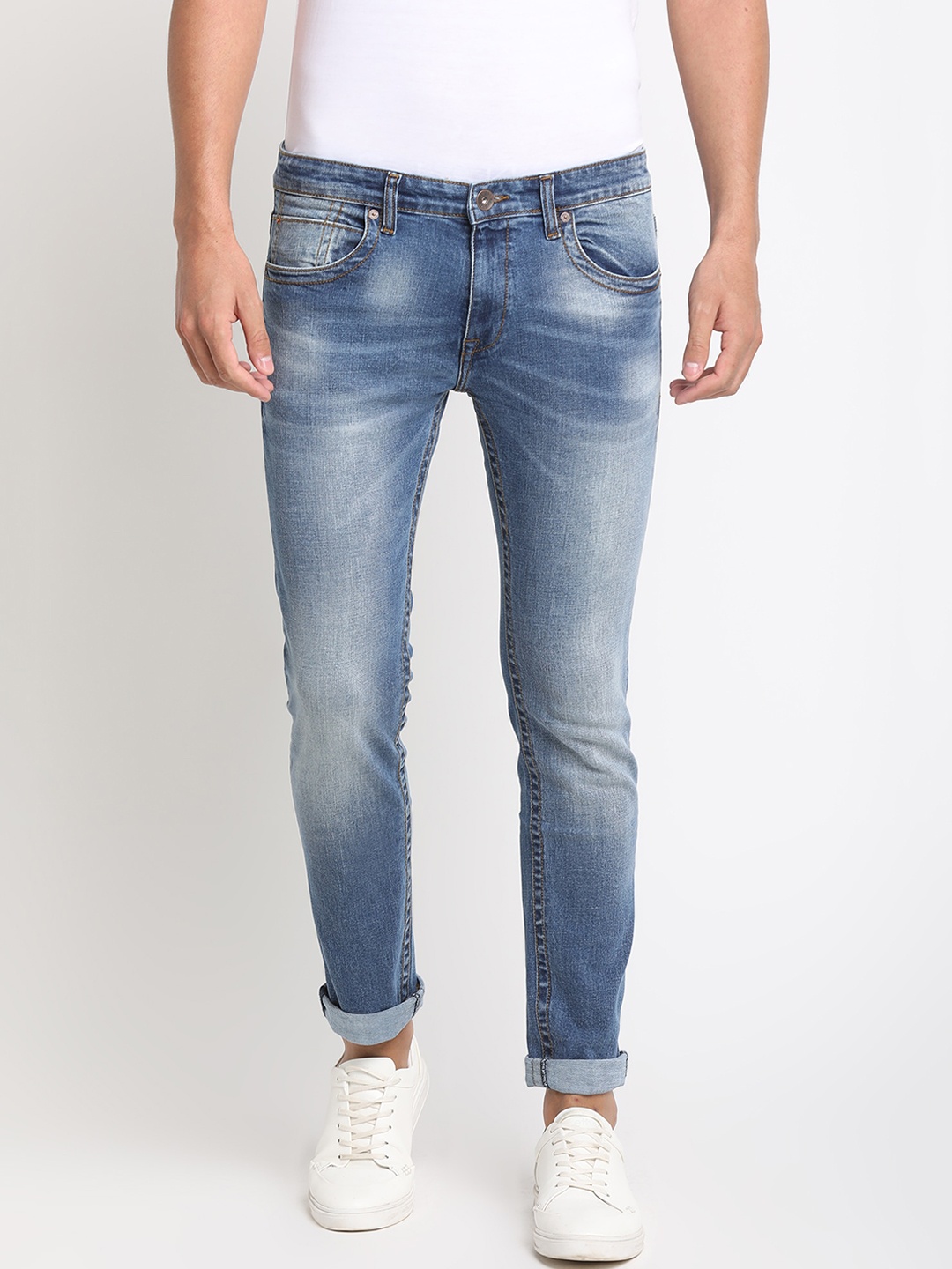 

Pepe Jeans Men Blue Regular Fit Mid-Rise Clean Look Jeans