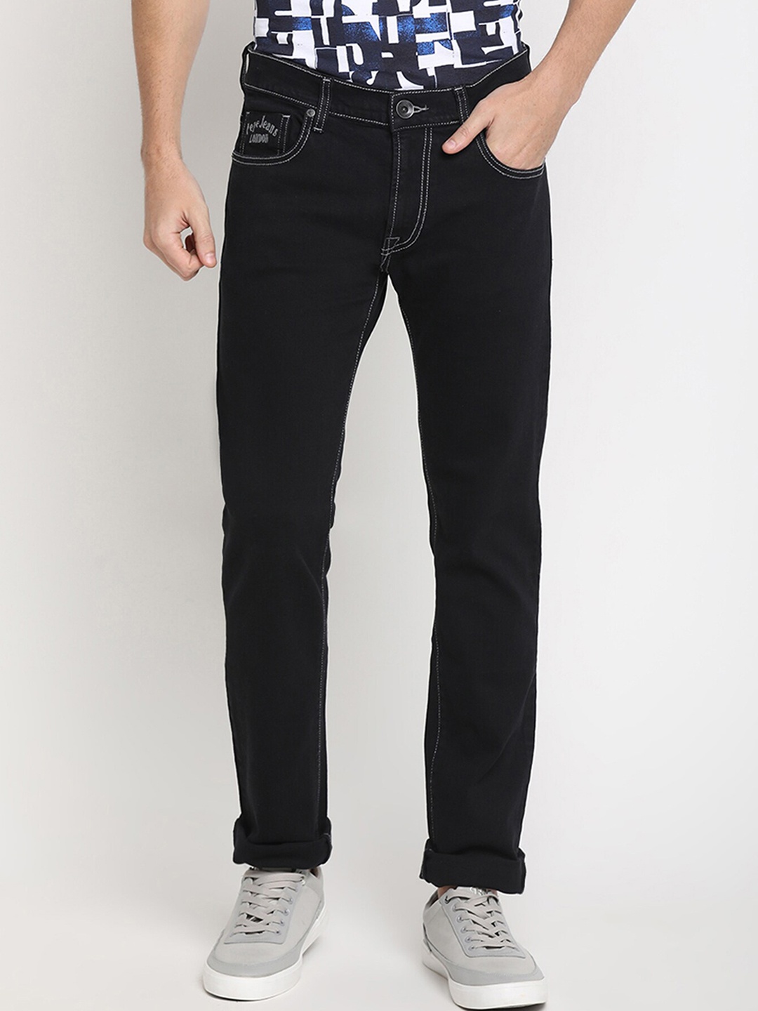 

Pepe Jeans Men Black Slim Fit Mid-Rise Clean Look Jeans