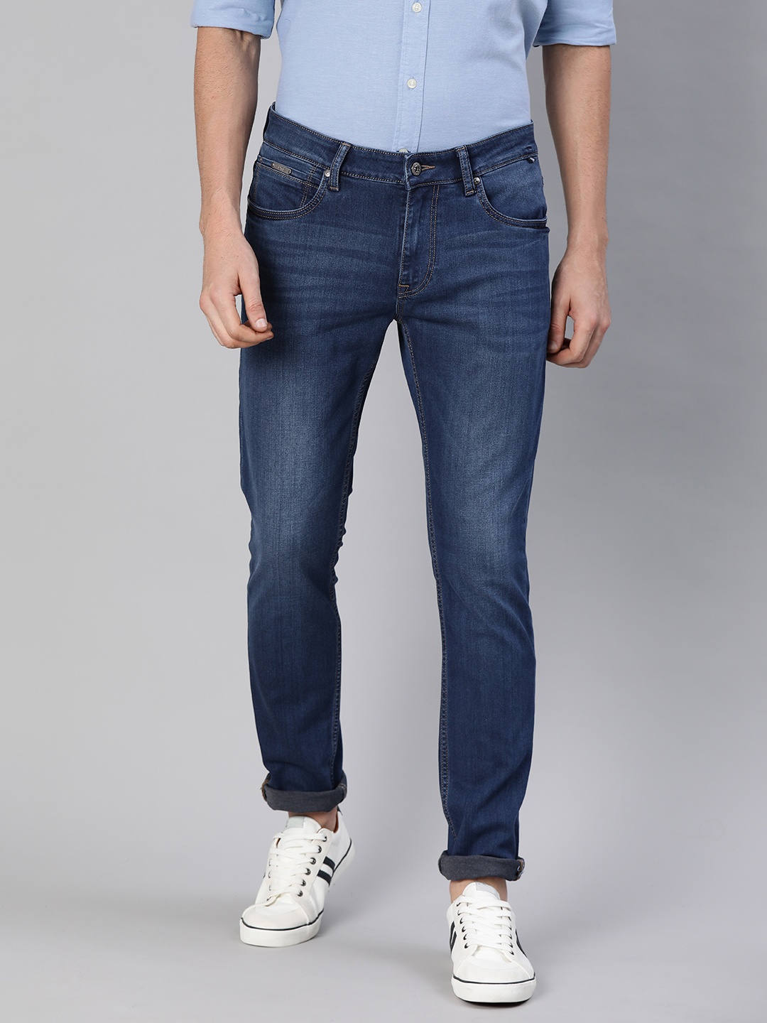 

Nautica Men Blue Slim Fit Mid-Rise Clean Look Stretchable Jeans