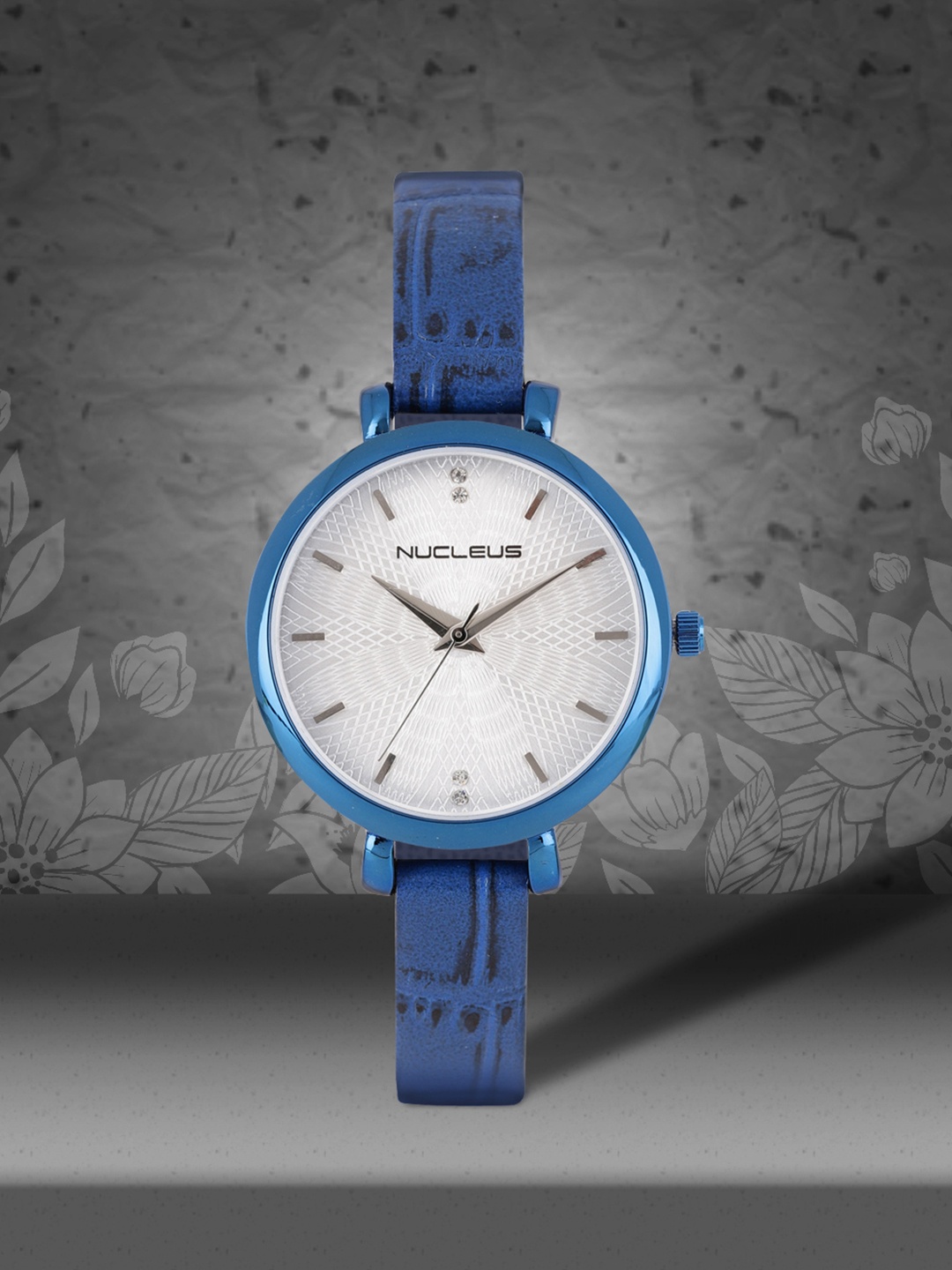 

Nucleus Women Silver & Blue Analogue Watch NBLFLBLWBLi