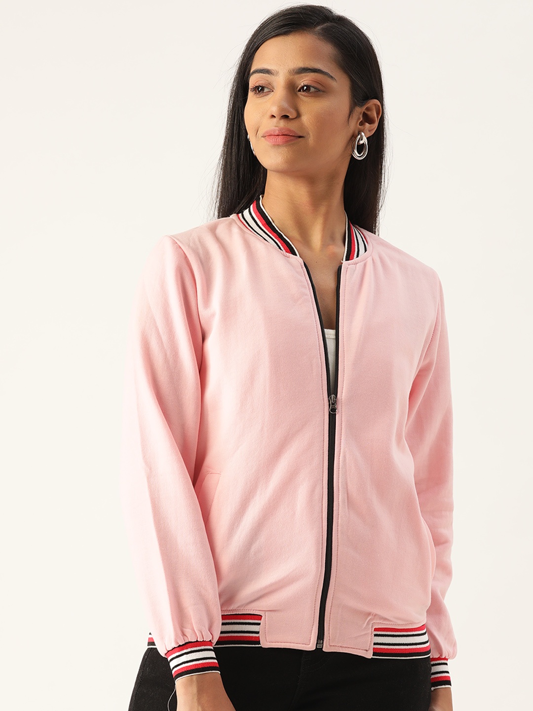 

Belle Fille Women Pink Solid Sweatshirt