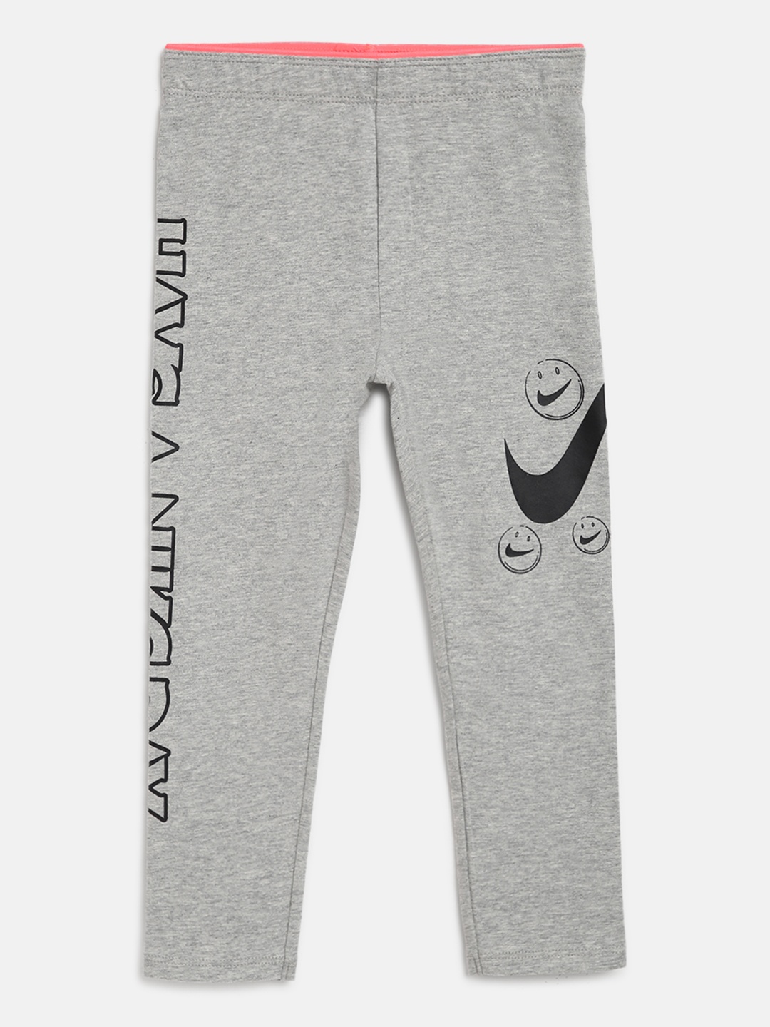 

Nike Girls Grey Melange Have A Nice Day Print Leggings