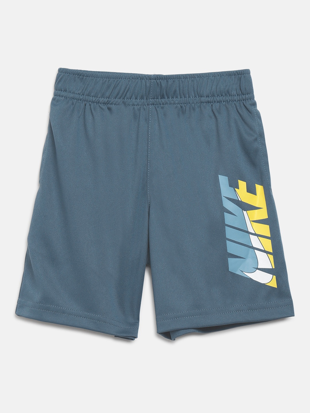 

Nike Boys Teal Blue Solid HBR Sports Shorts