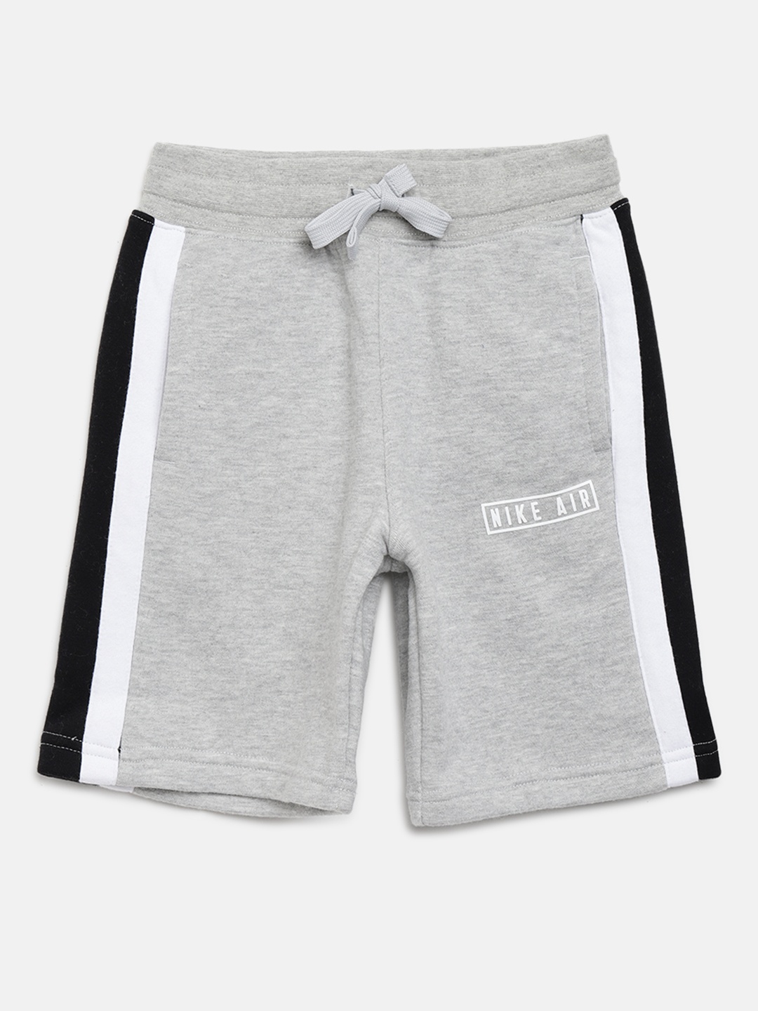 

Nike Boys Grey Melange & Black Solid Air Sports Shorts