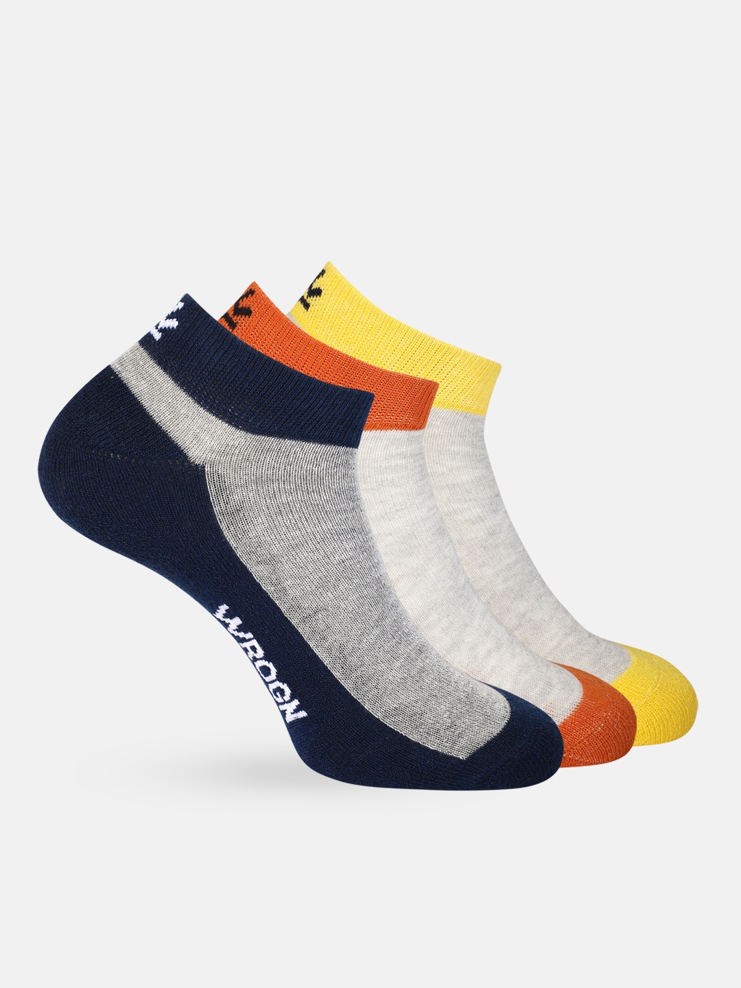 

WROGN Men Set of 3 Ankle Length Socks, Multi