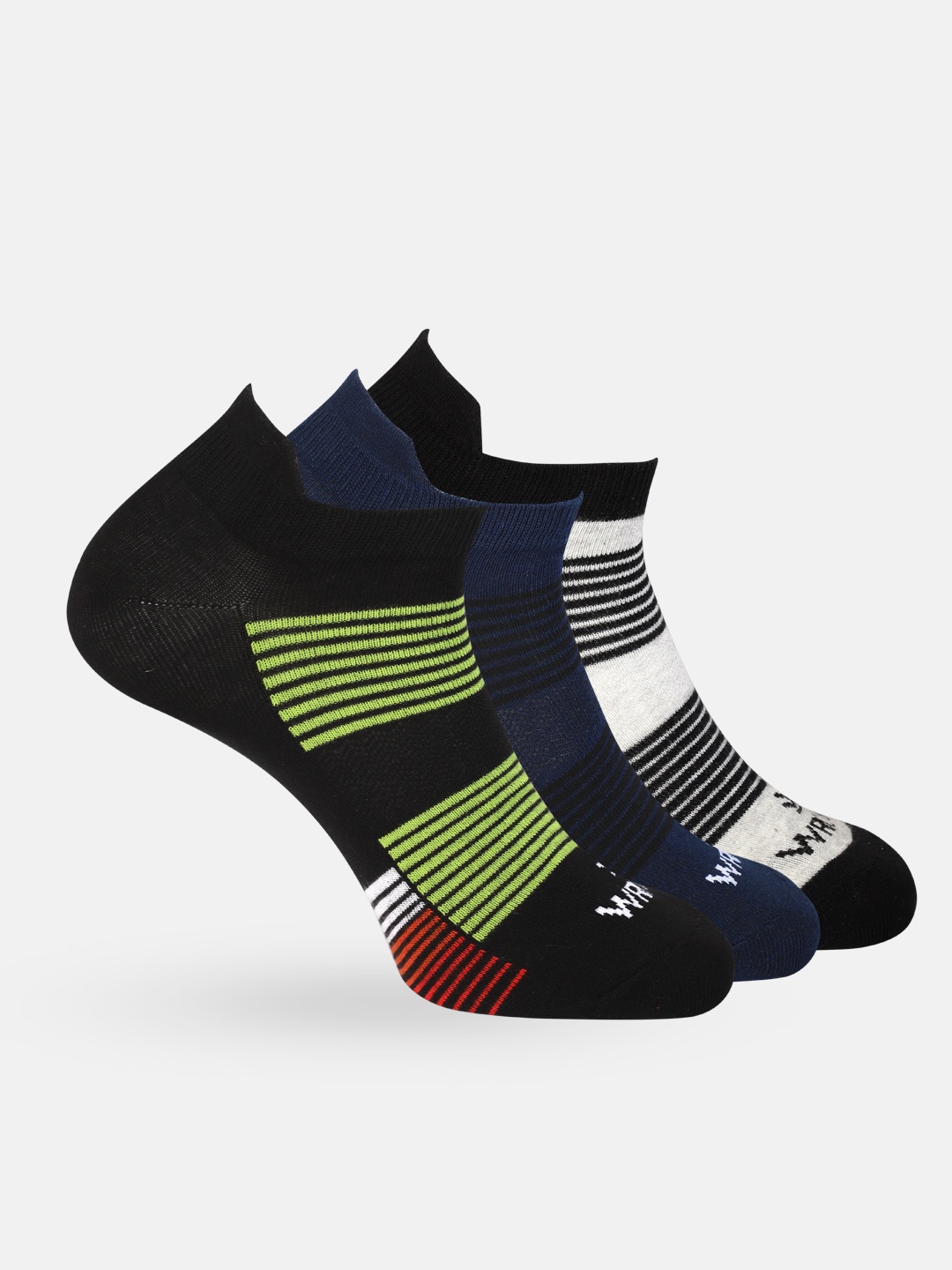 

WROGN Men Set of 3 Ankle Length Socks, Multi