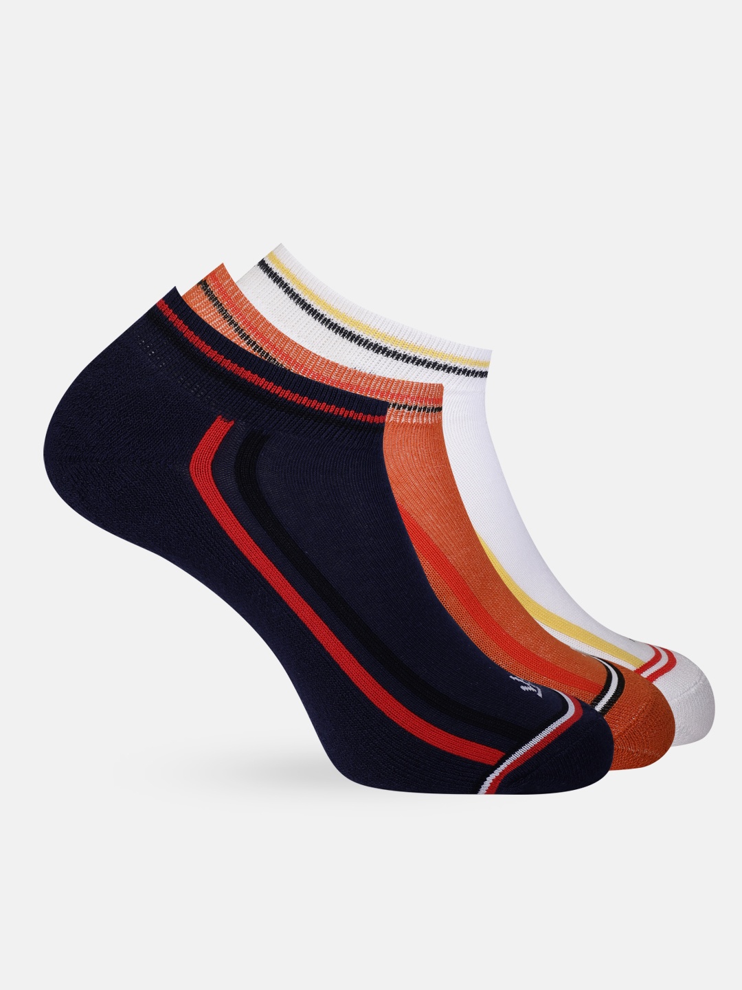 

WROGN Men Pack of 3 Patterned Ankle Length Socks, White