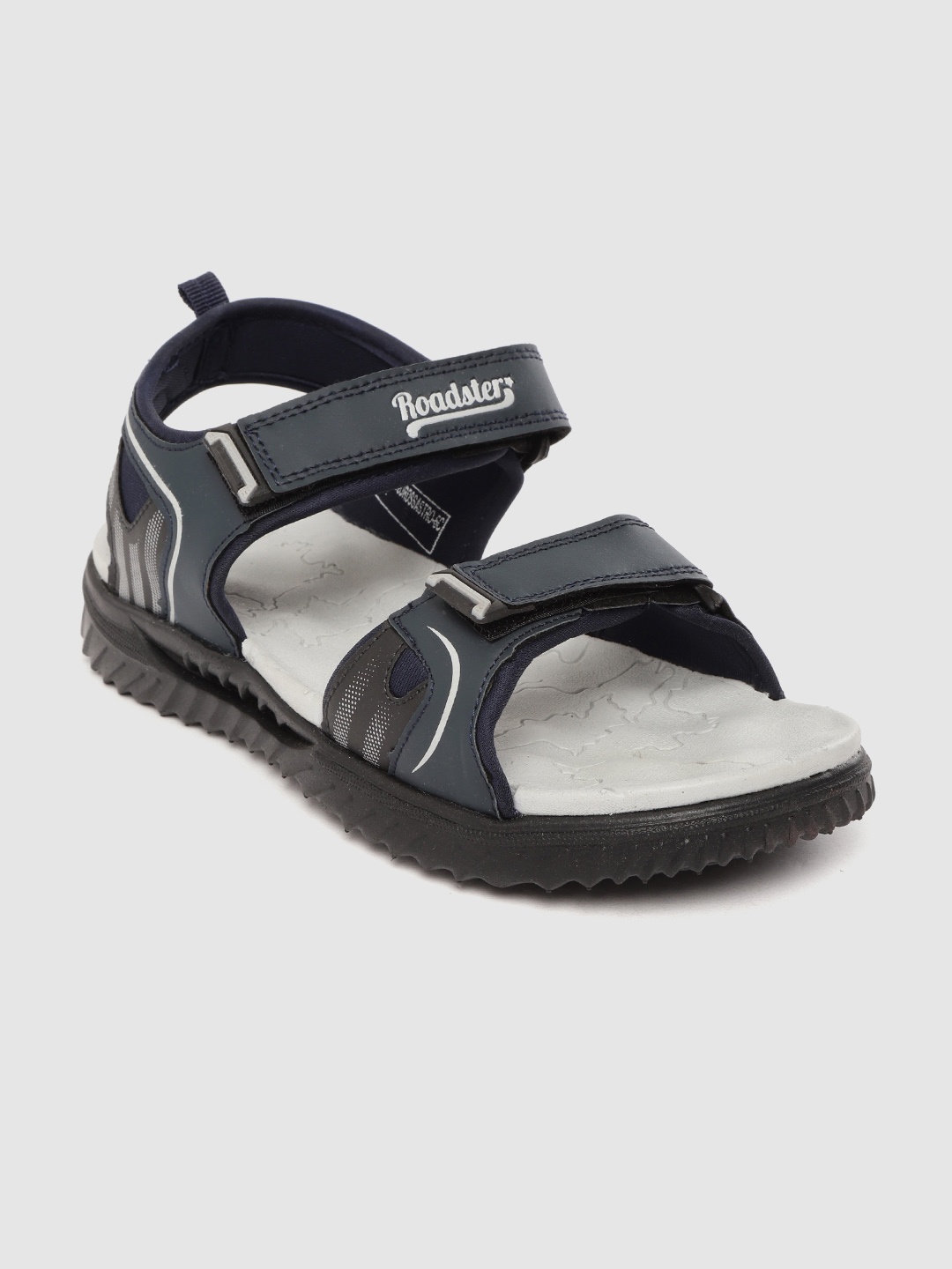 

Roadster Men Navy Blue Solid Sports Sandals