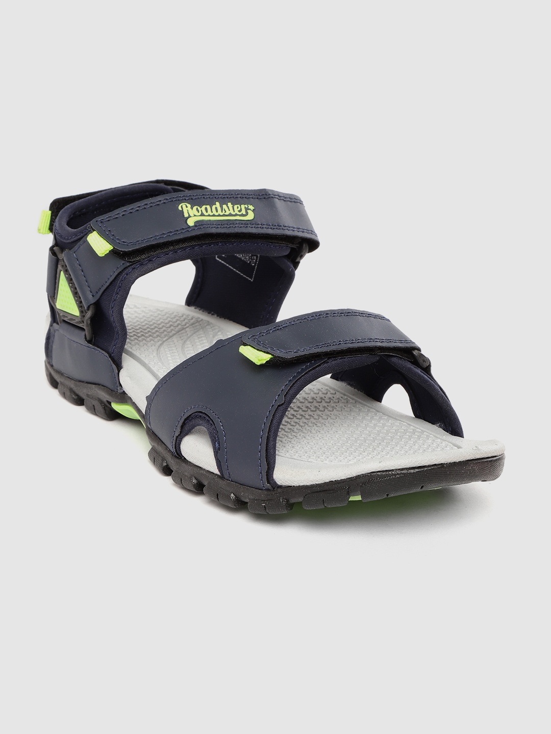 

Roadster Men Navy Blue Solid Sports Sandals