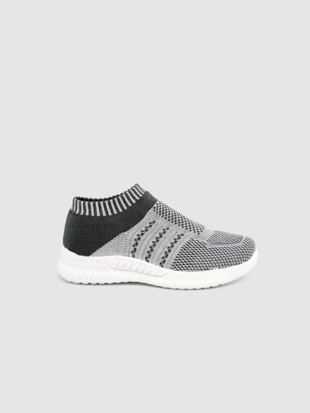 

YK Boys Grey Woven Design Slip-On Sneakers