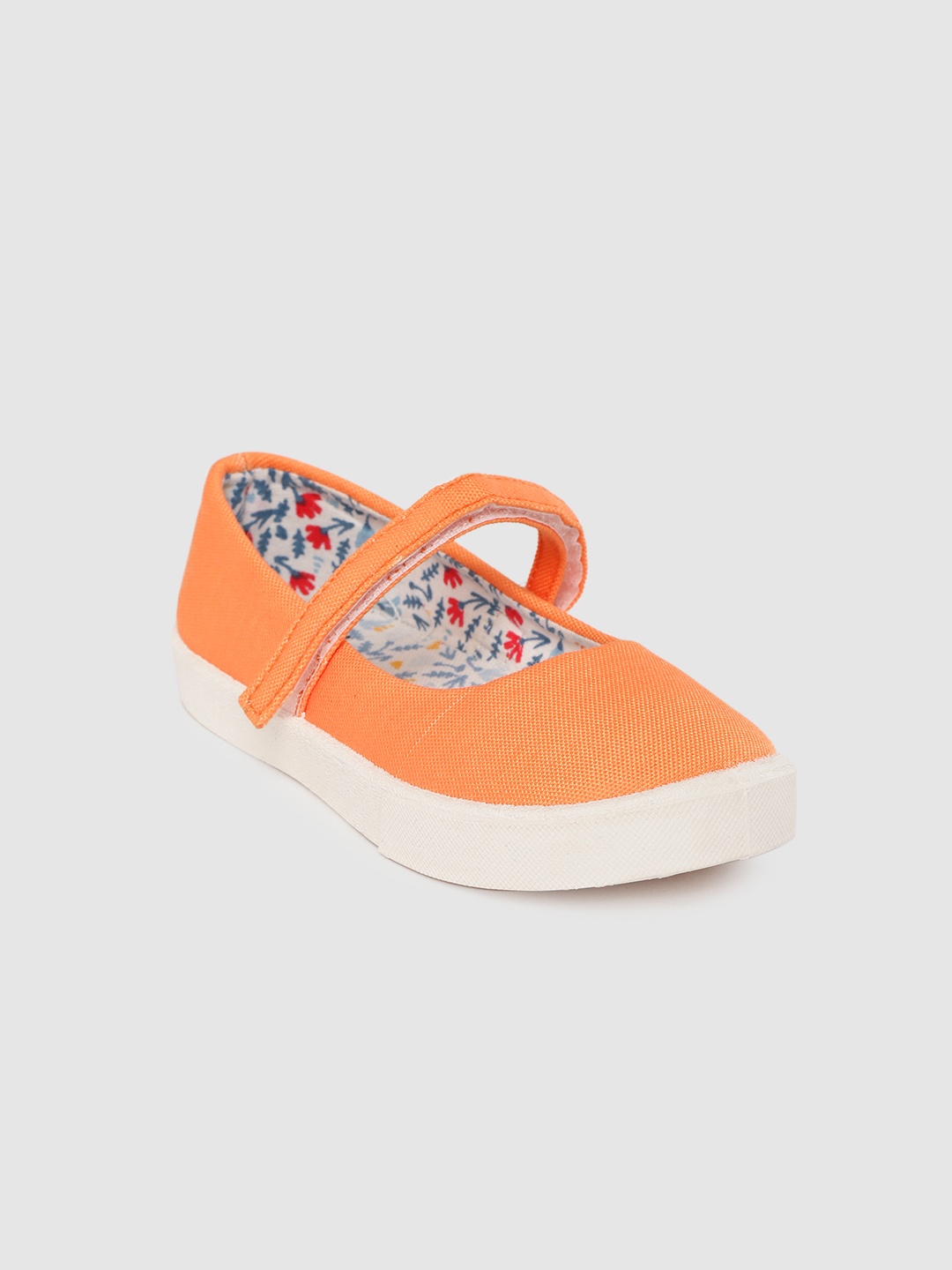 

YK Girls Orange Solid Mary Janes