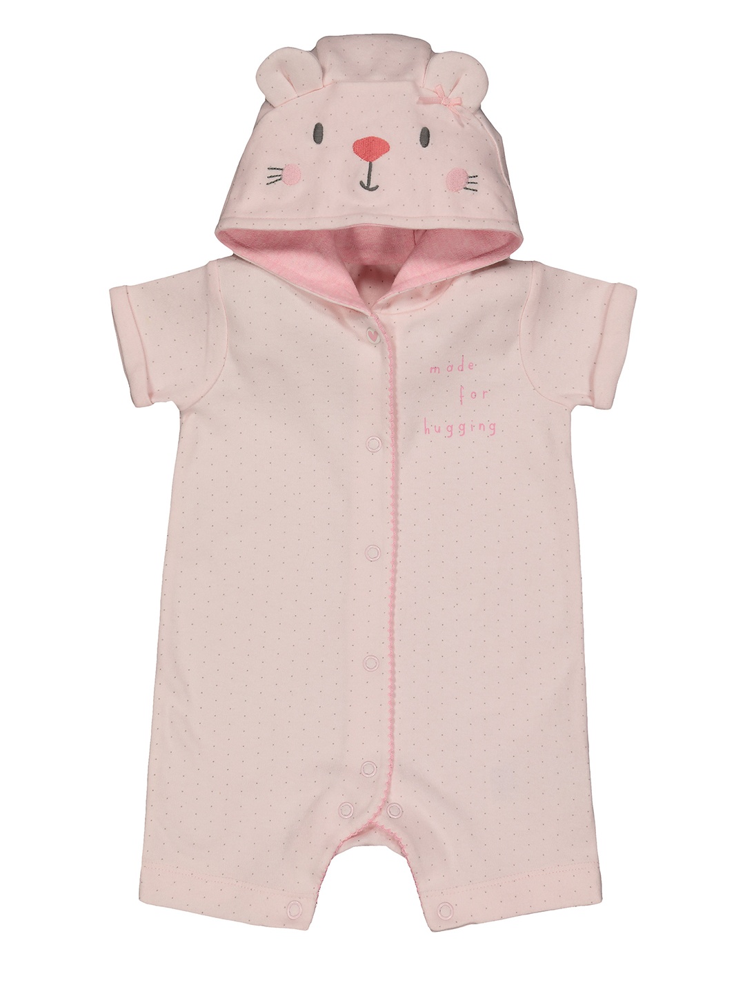 

mothercare Infant Girls Off-White & Pink Printed Rompers