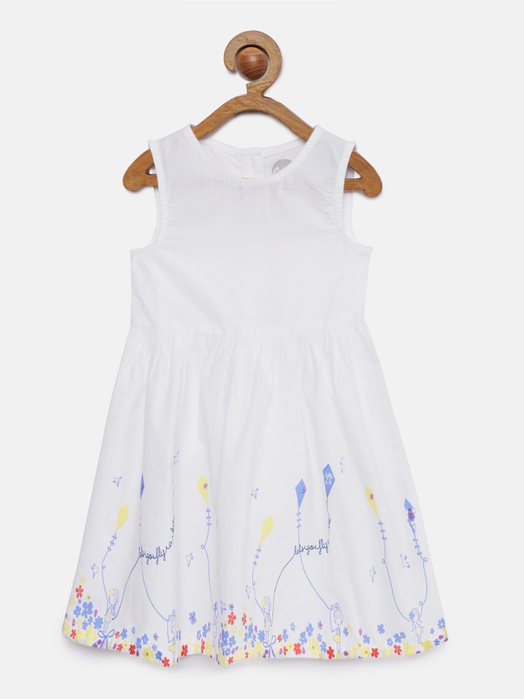 

mothercare Infant Girls White Printed A-Line Dress