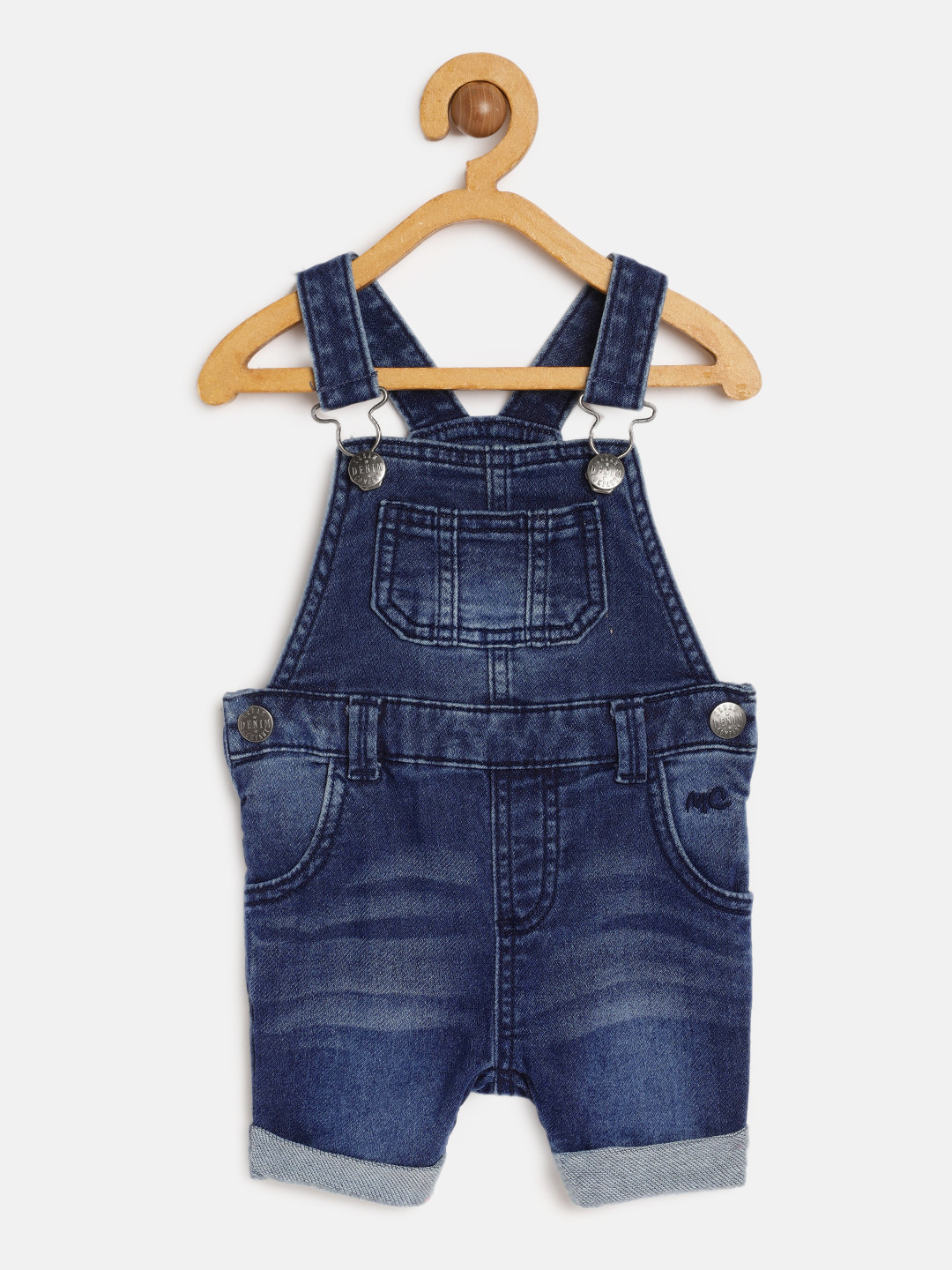 

mothercare Boys Navy Blue Solid Dungaree