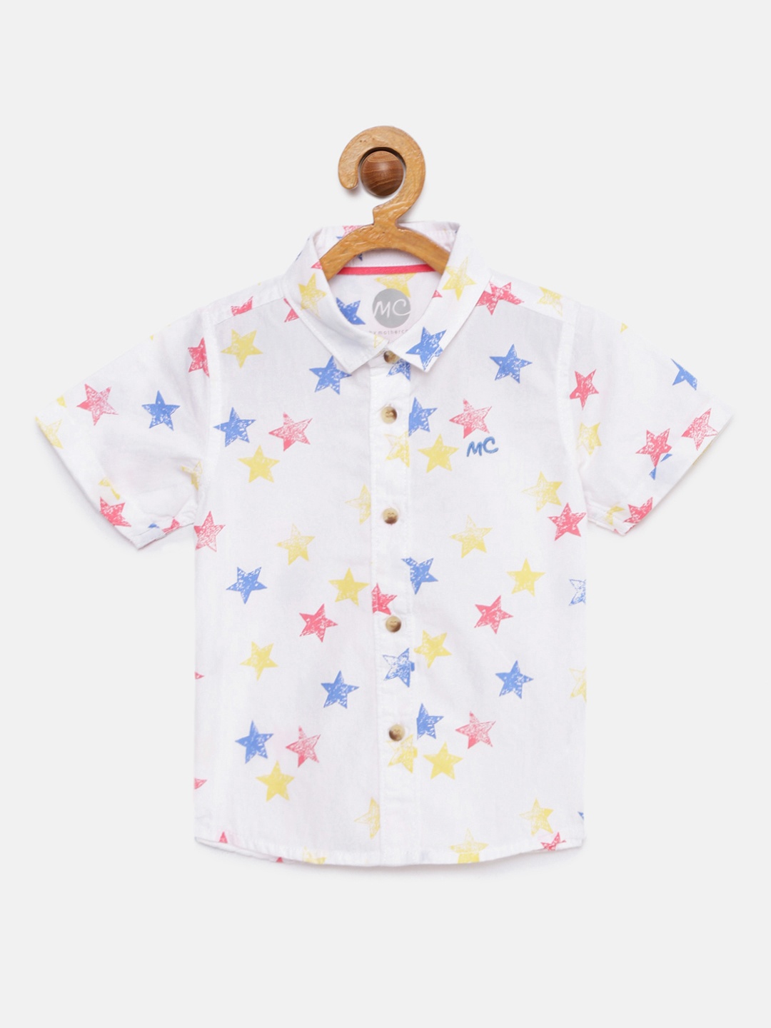 

mothercare Infant Boys White Regular Fit Printed Casual Shirt