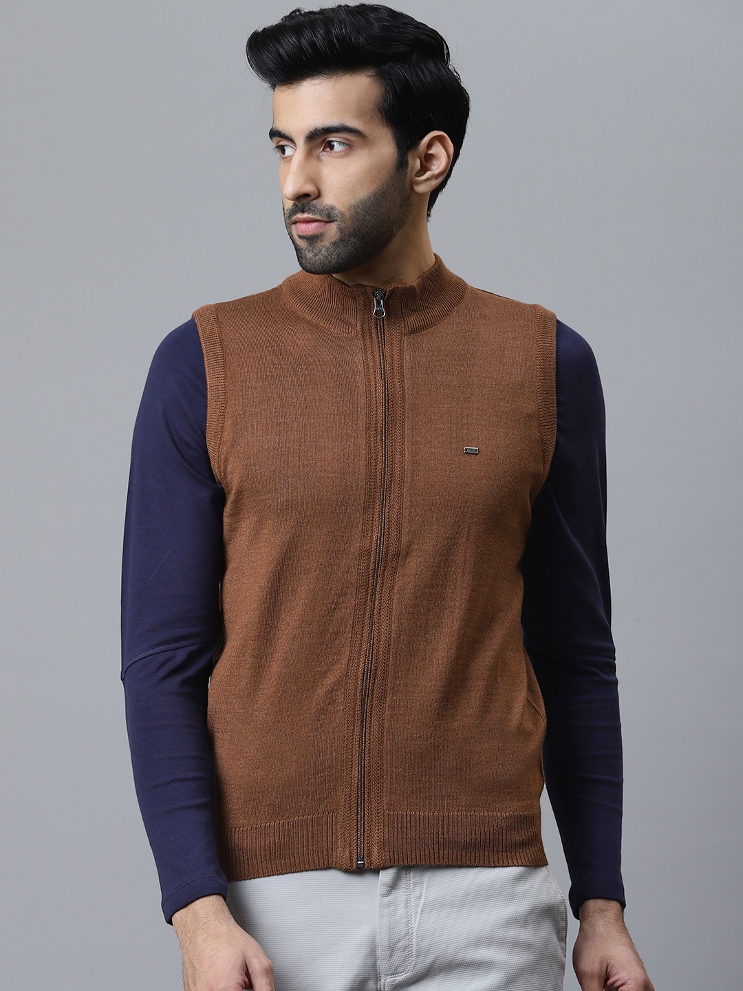 

Blackberrys Men Brown Solid Cardigan