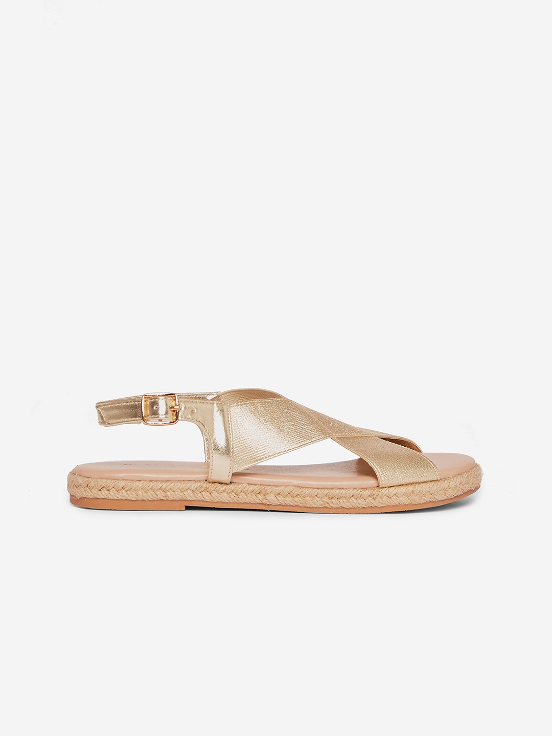 

DOROTHY PERKINS Women Gold-Toned Solid Open Toe Flats