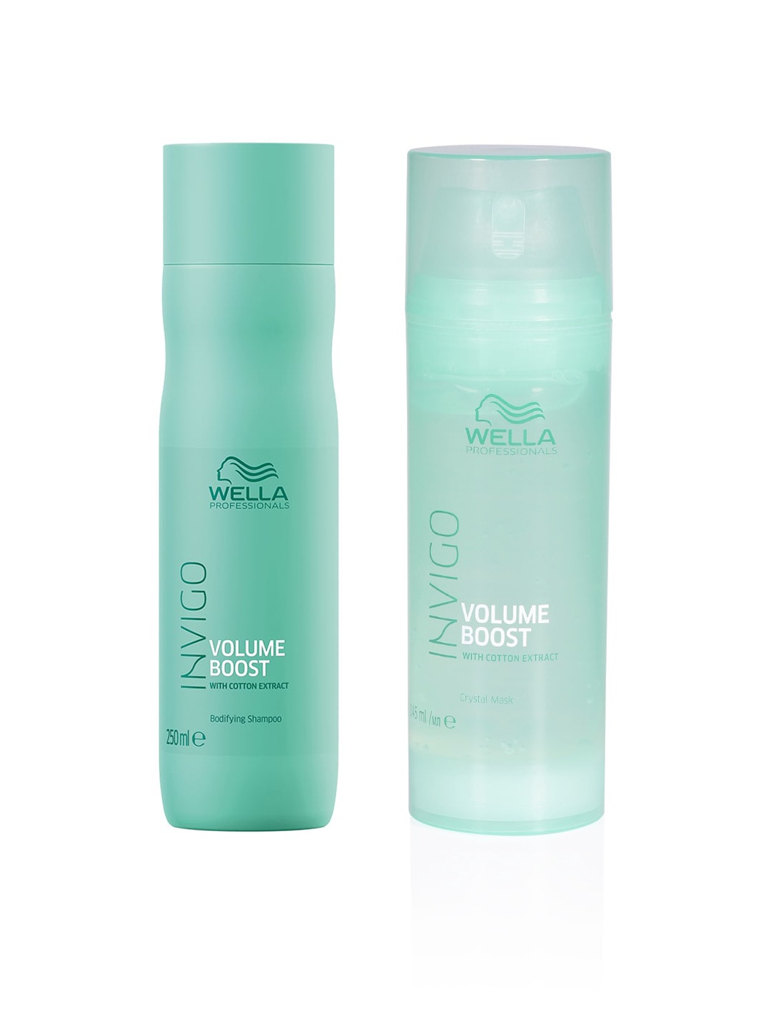 

WELLA PROFESSIONALS Unisex Set of Invigo Volume Boost Crystal Mask & Shampoo, Green