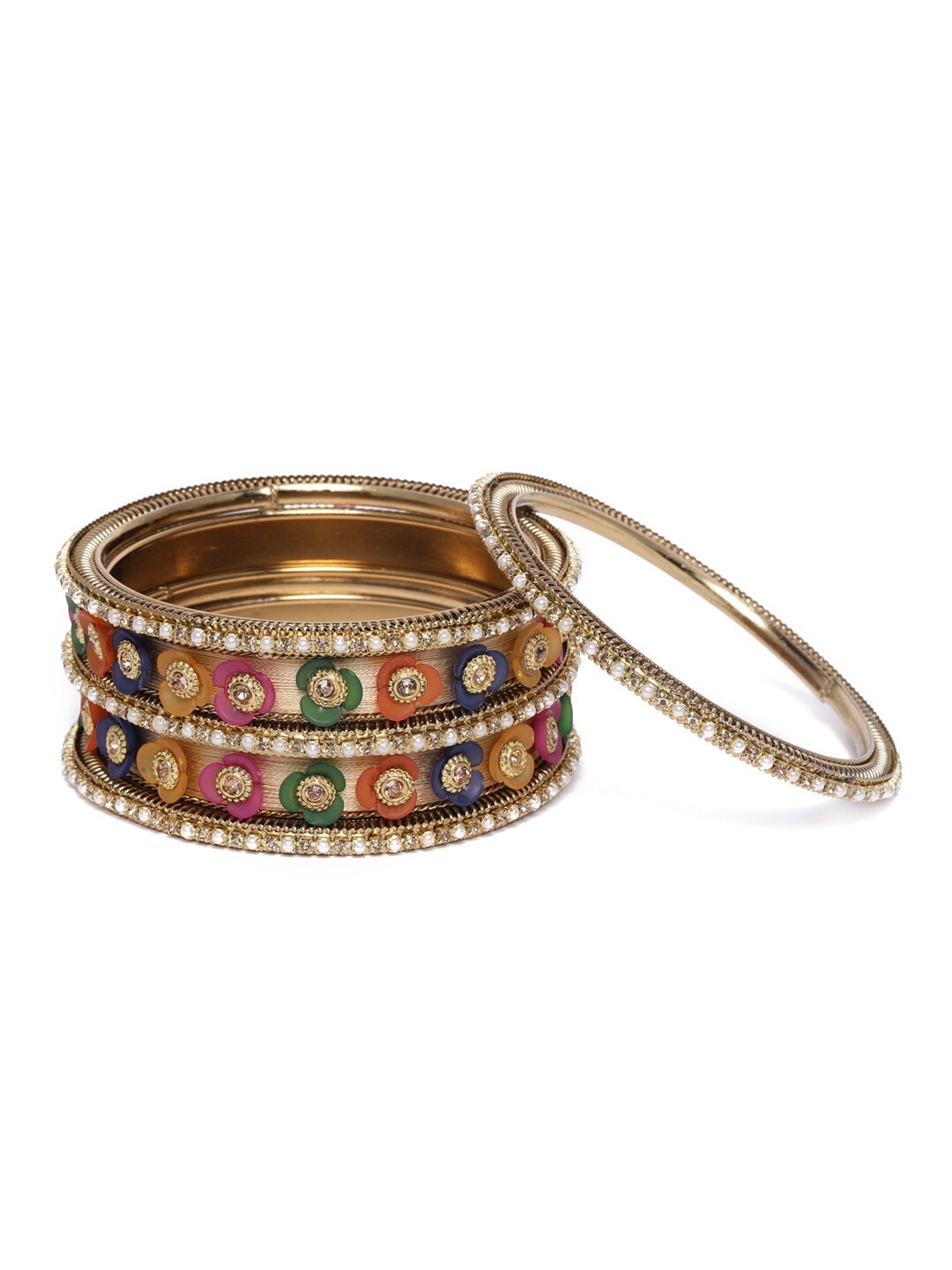 

AccessHer Set Of 6 Handcrafted Bangles, Multi