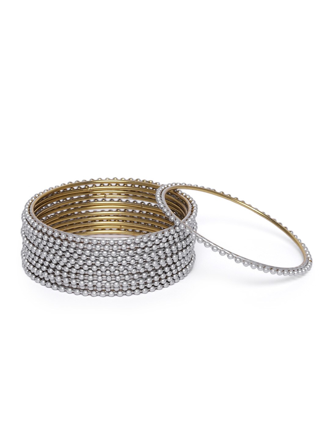 

AccessHer Set Of 12 Bangles, Silver