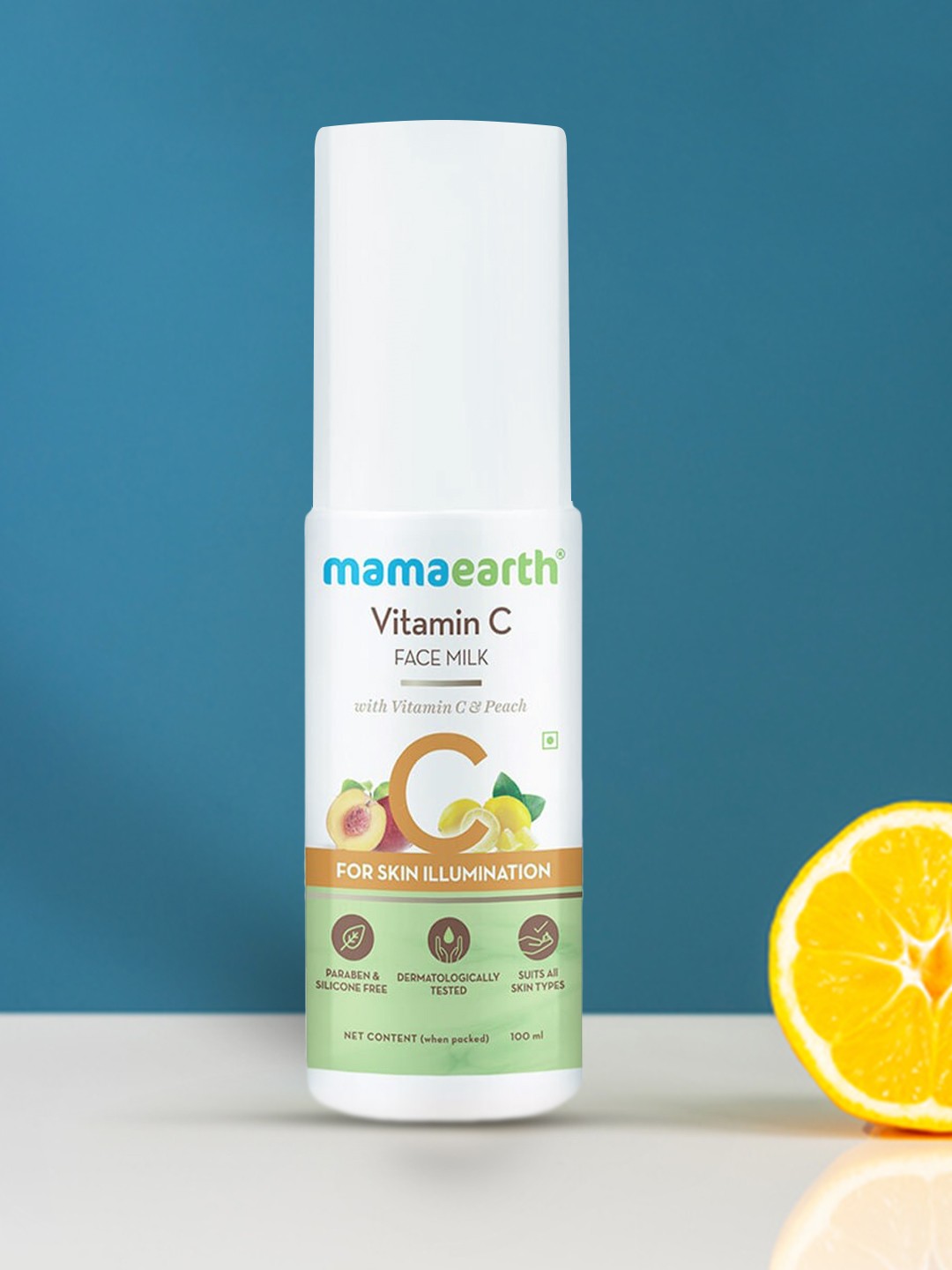 

Mamaearth Vitamin C Face Milk with Peach for Skin Illumination 100 ml, White