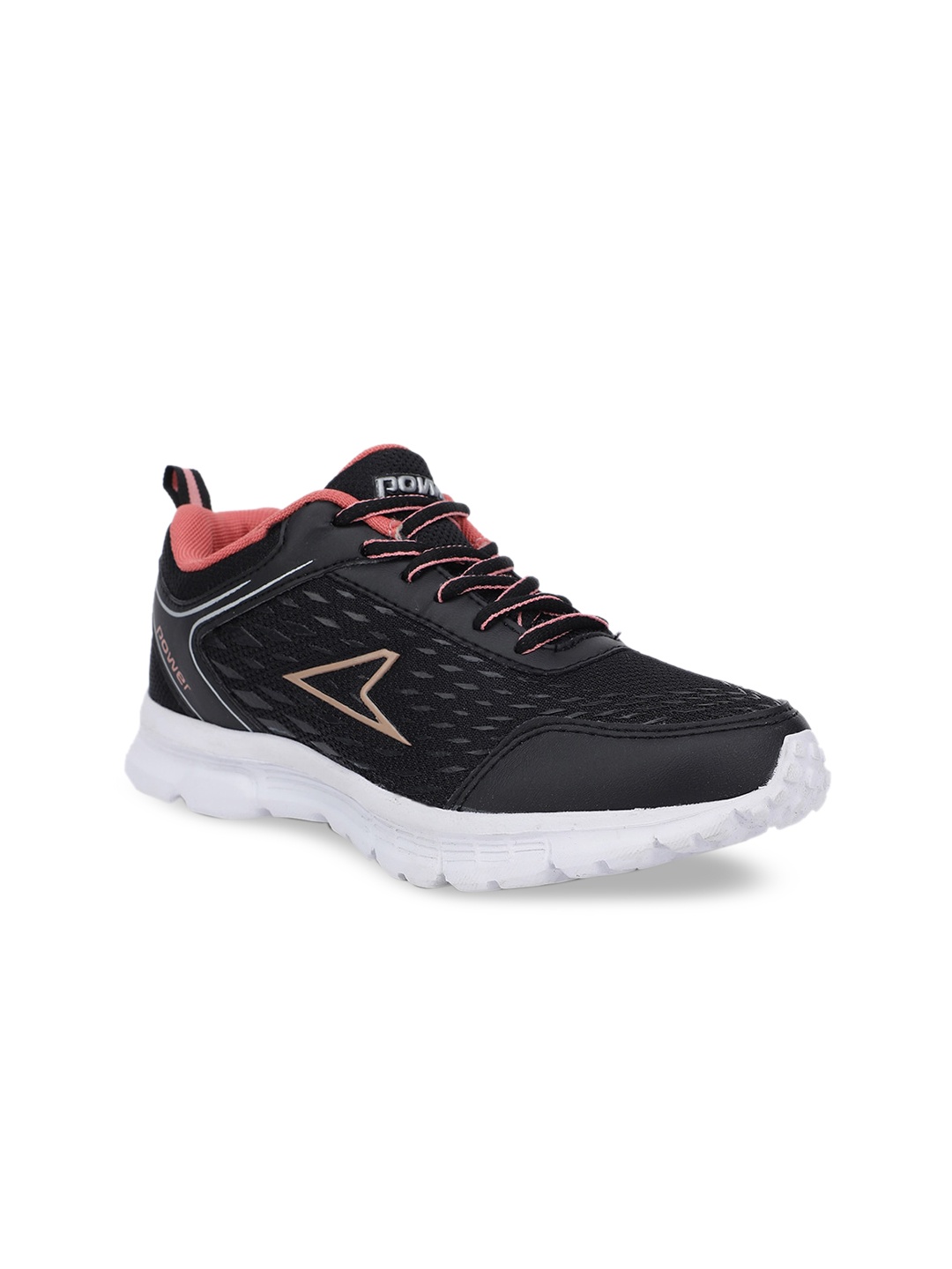 

Power Women Black & Pink Woven Design Sneakers