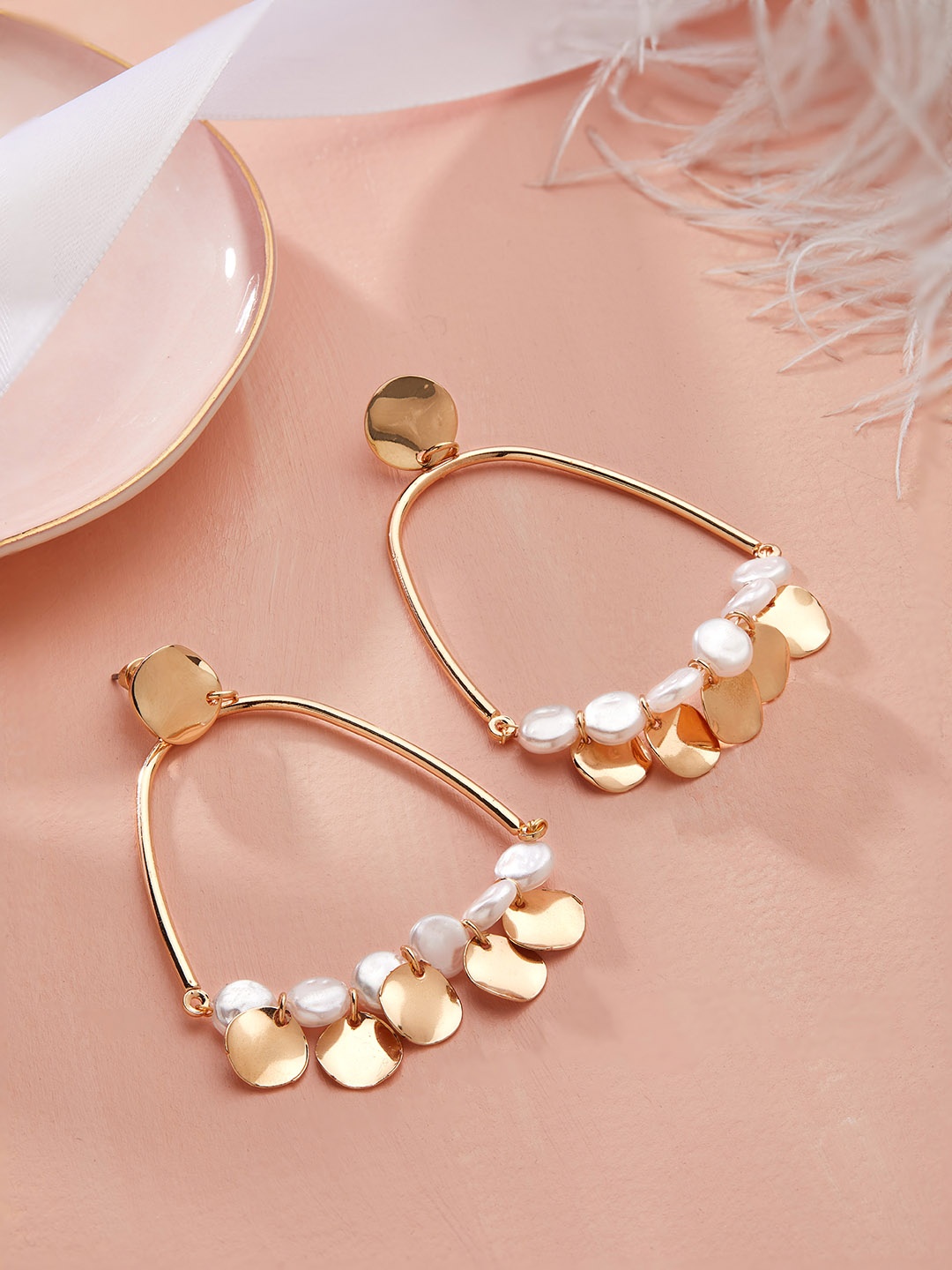 

TOKYO TALKIES X rubans FASHION ACCESSORIES Gold-Plated Teardrop Shaped Drop Earrings