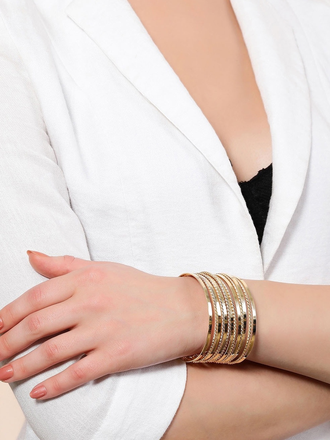 

TOKYO TALKIES X rubans FASHION ACCESSORIES Gold-Plated Handcrafted Cuff Bracelet