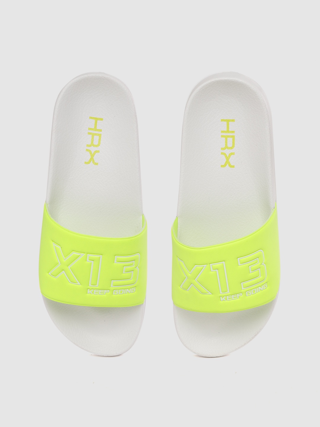 

HRX by Hrithik Roshan Men Comfort Slip-On Sandals, Fluorescent green