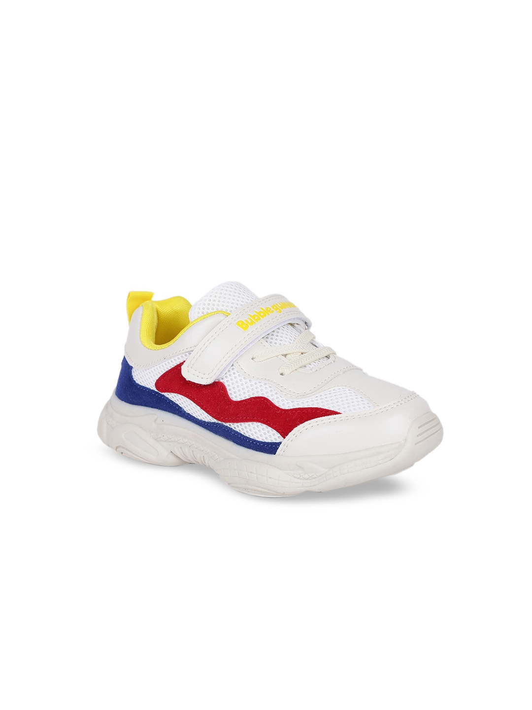 

Bubblegummers Girls White & Red Colourblocked Sneakers