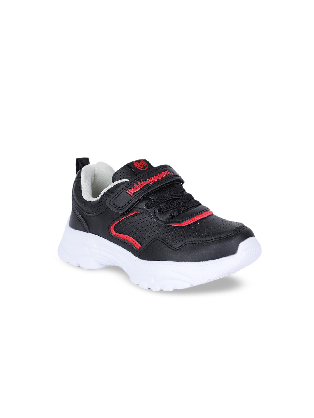 

Bubblegummers Boys Black & Red Printed Sneakers