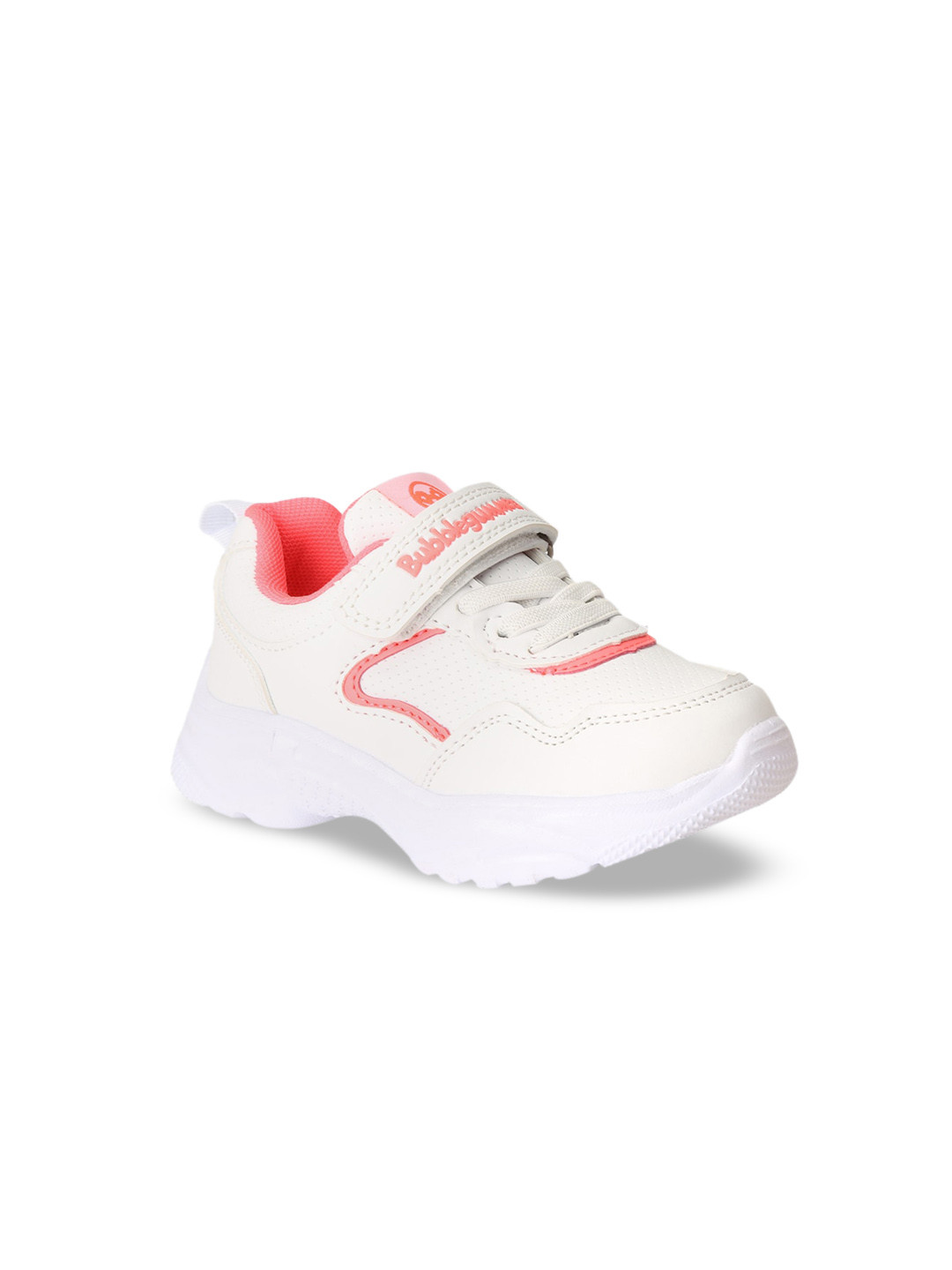

Bubblegummers Girls White & Pink Colourblocked Sneakers